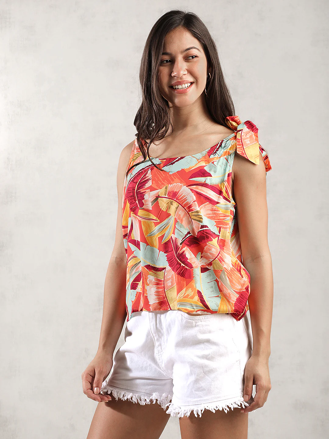 Women Orange Regular Fit Top - Image 3