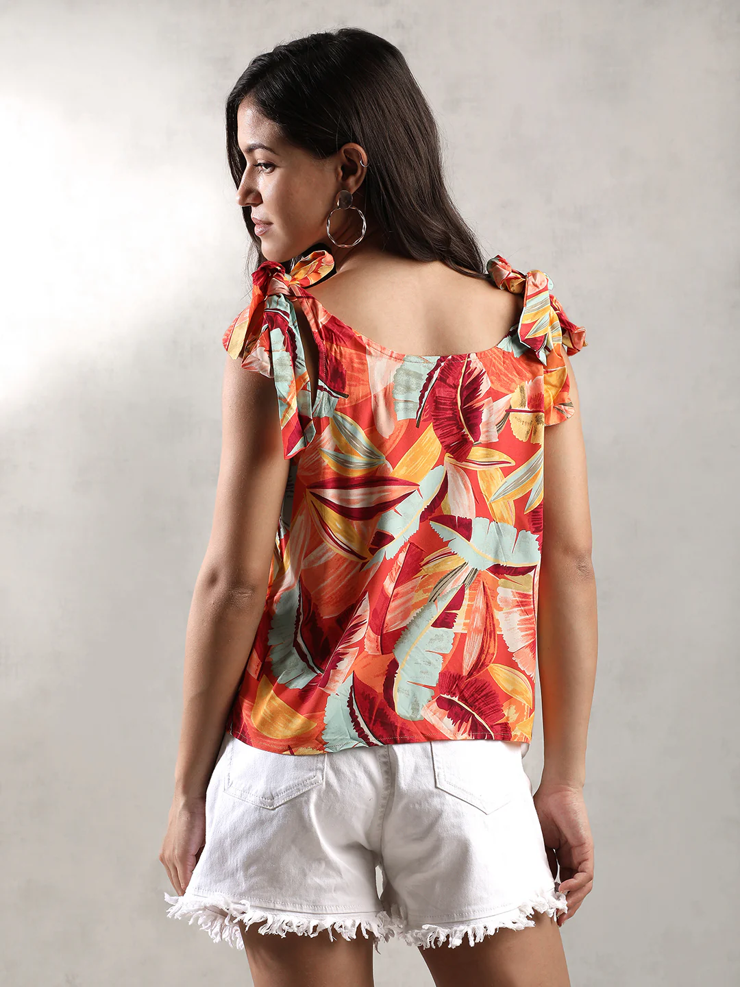 Women Orange Regular Fit Top - Image 4
