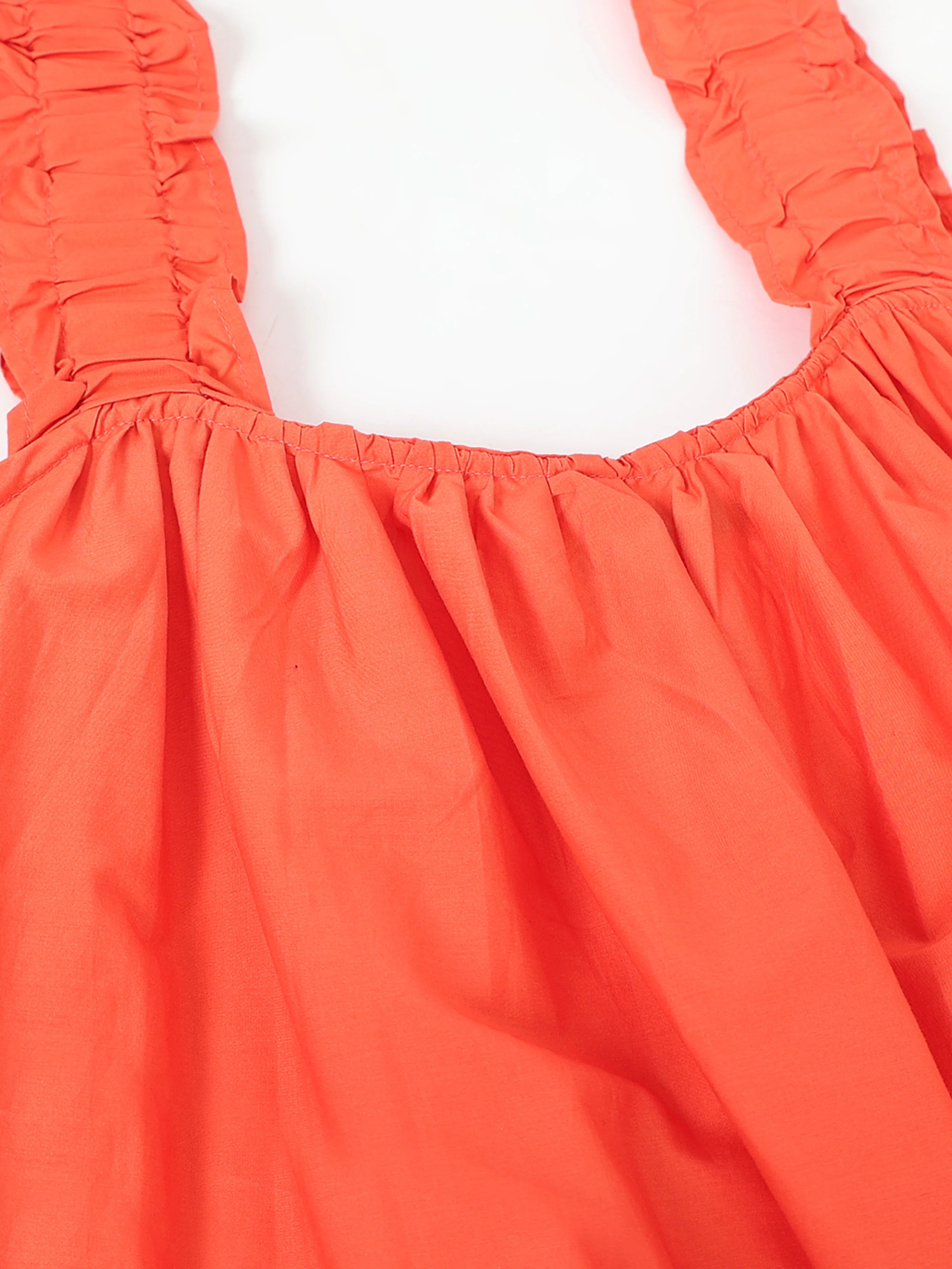 Women Orange Relaxed Midi Dress - Image 7