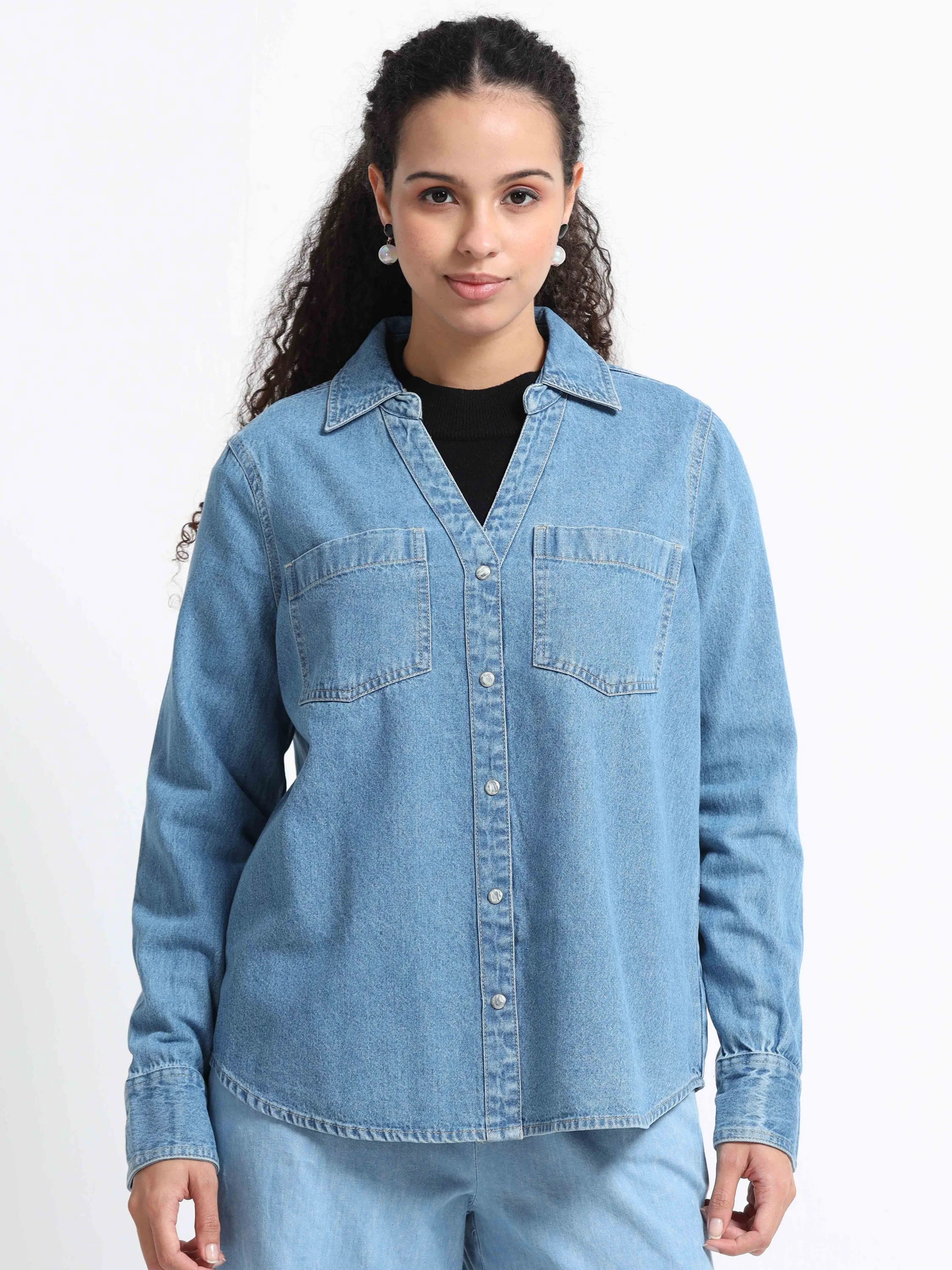 Women Oversized Denim Jacket - Image 3
