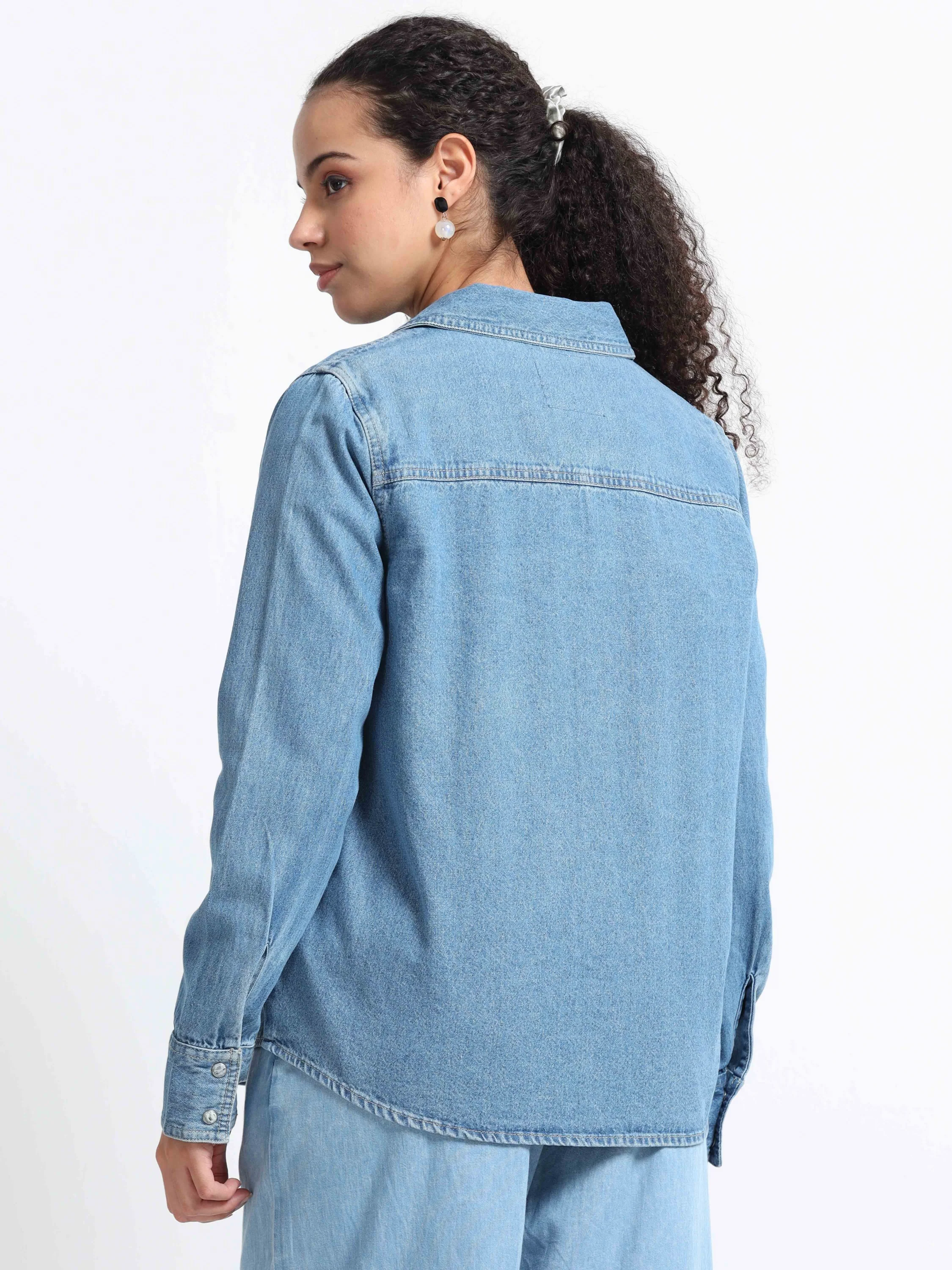 Women Oversized Denim Jacket - Image 5