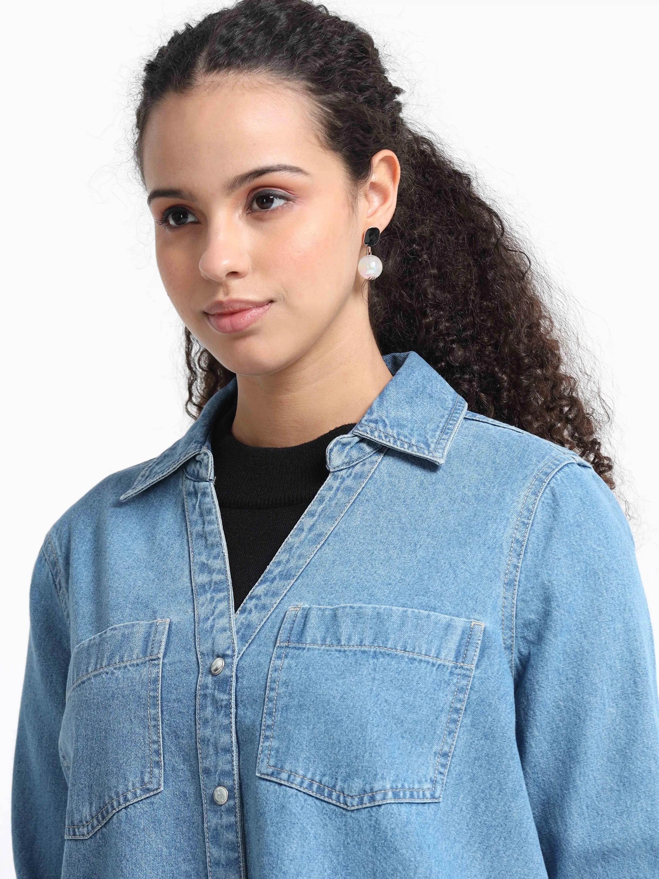Women Oversized Denim Jacket - Image 6