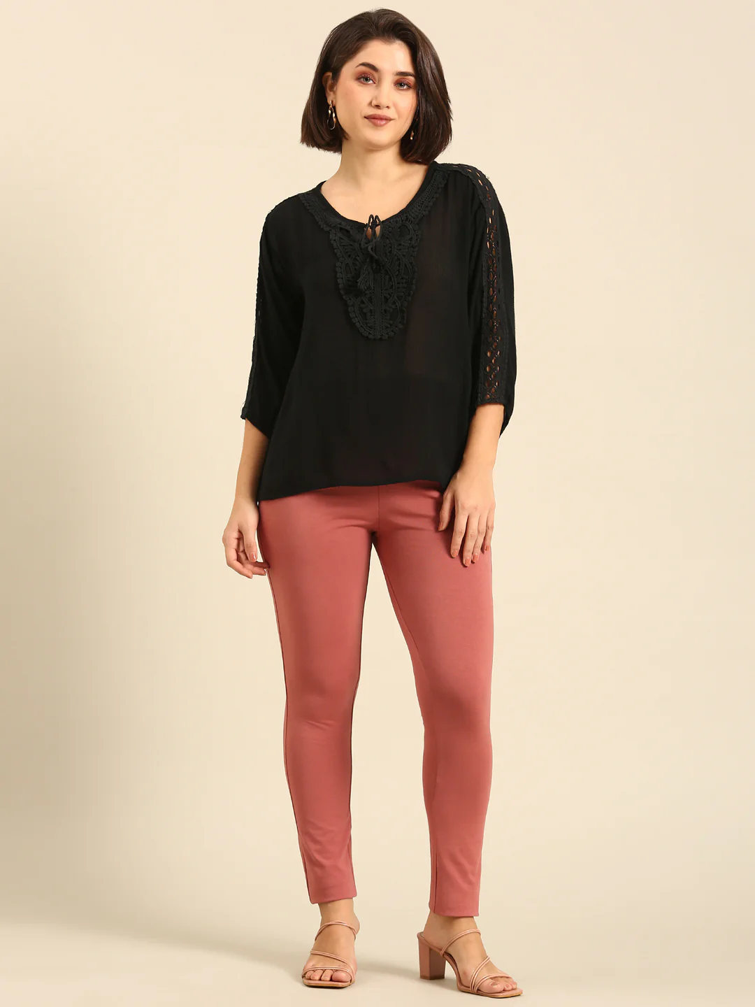 Women Peach Casual Pants - Image 5
