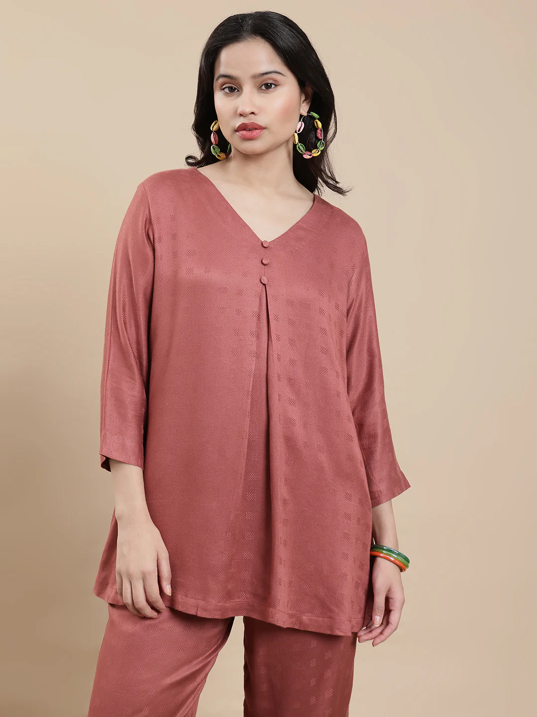 Women Peach Casual Top - Image 3