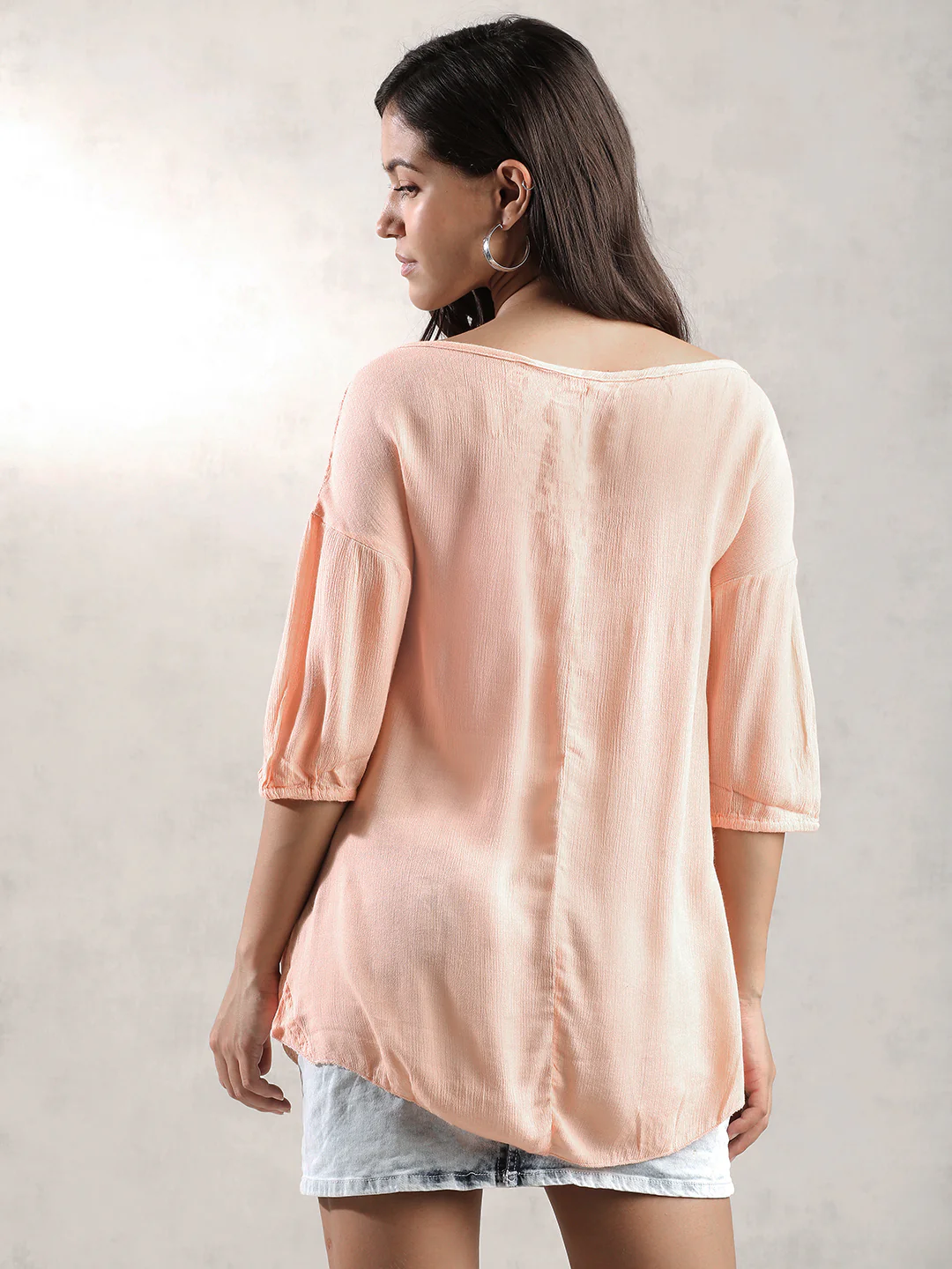 Women Peach Comfort Fit Top - Image 4