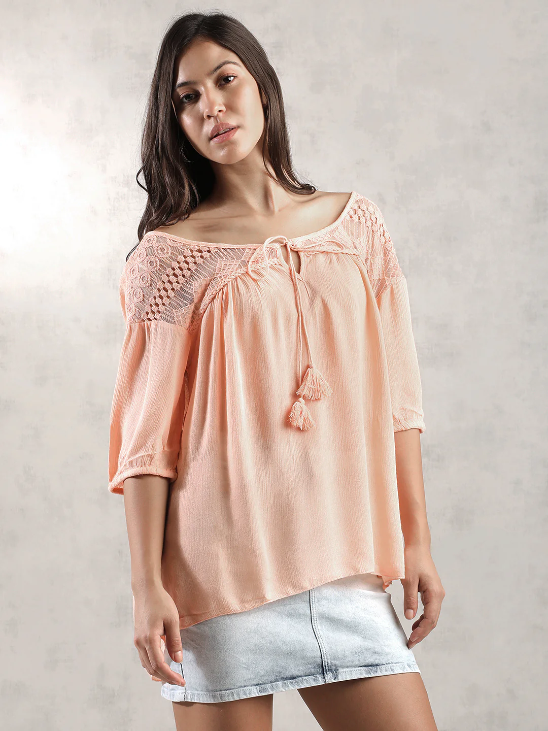 Women Peach Comfort Fit Top - Image 5