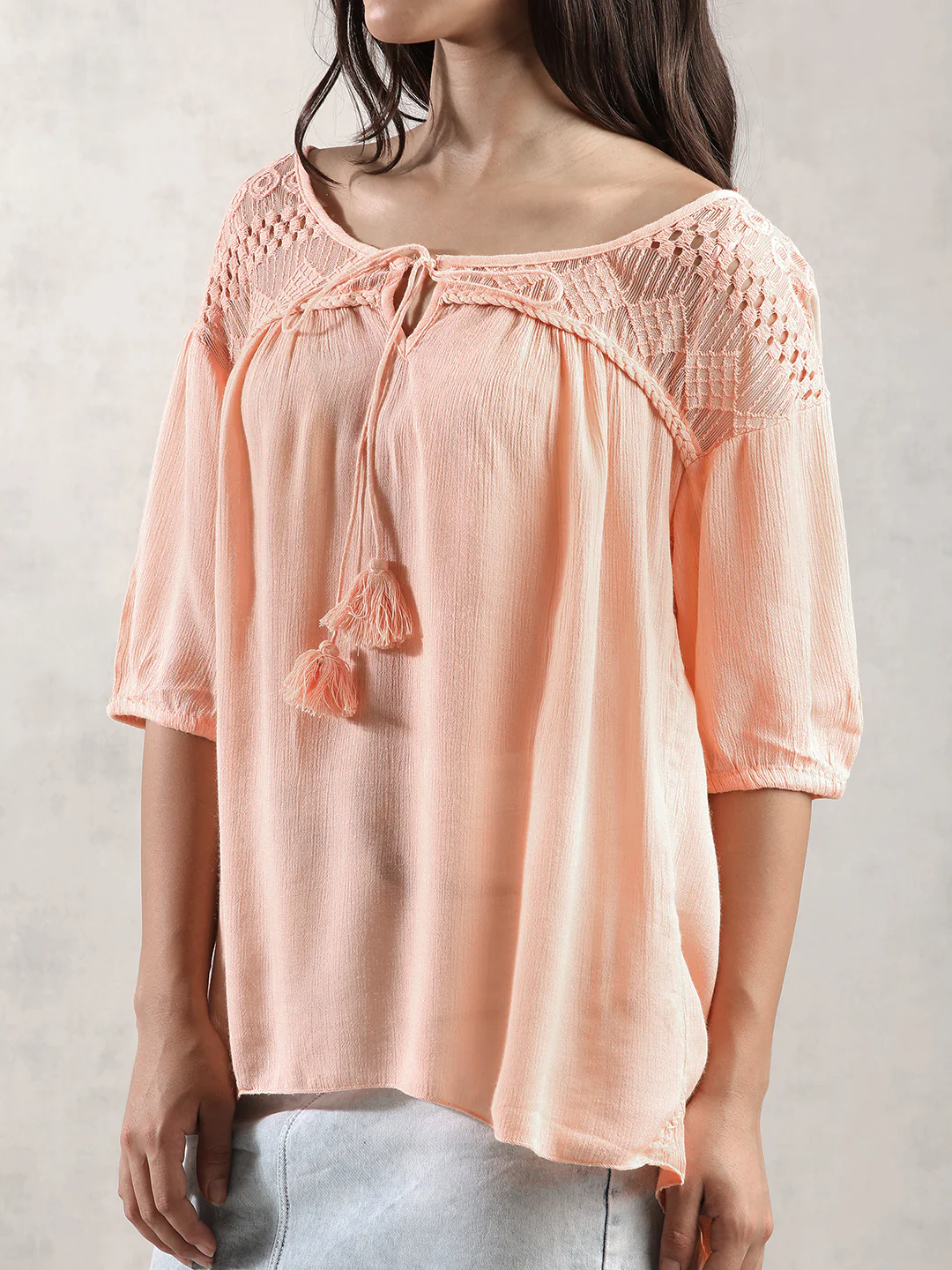 Women Peach Comfort Fit Top - Image 6