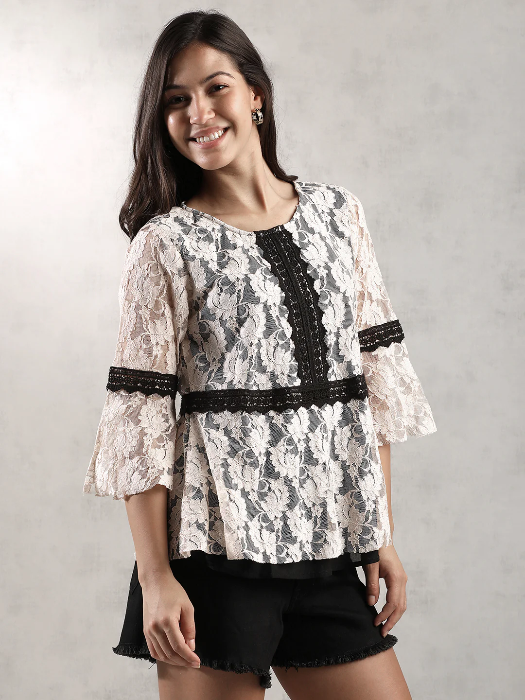 Women Peach Empire Line Top - Image 4
