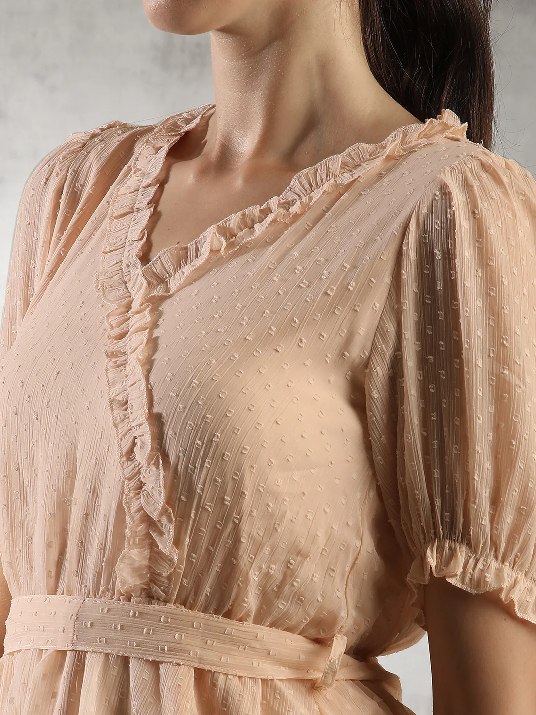Women Peach Waist Belt Top - Image 2