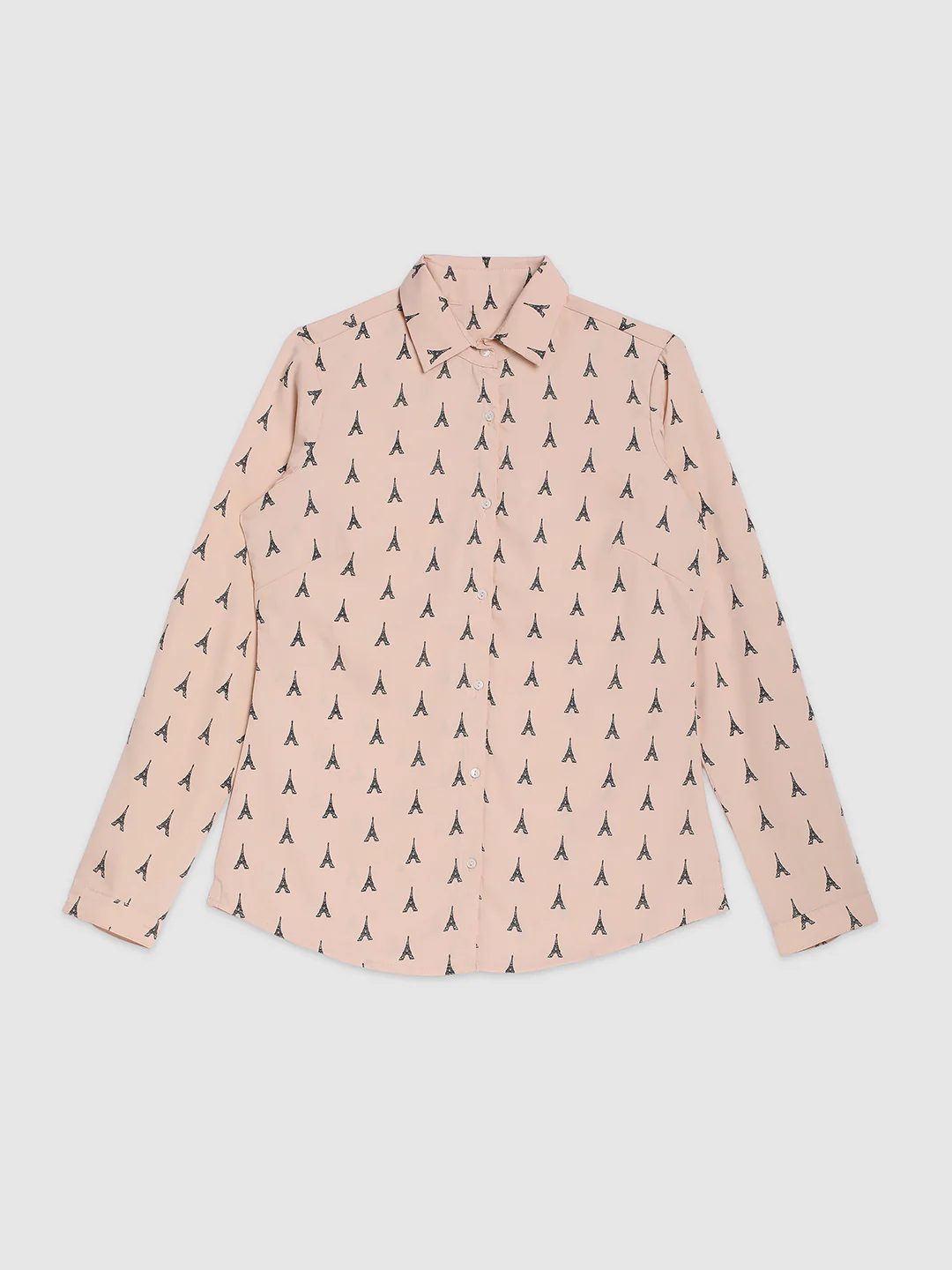 Women Peach Regular Fit Printed Shirt - Image 7