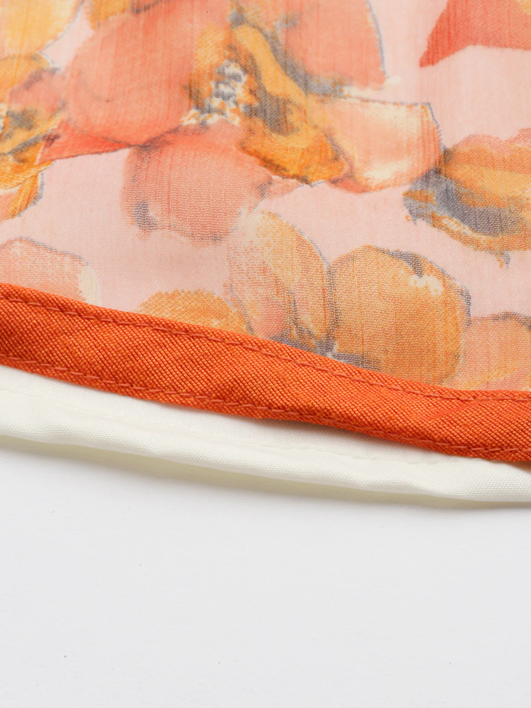 Women Peach Floral Chiffon Dress - Image 13