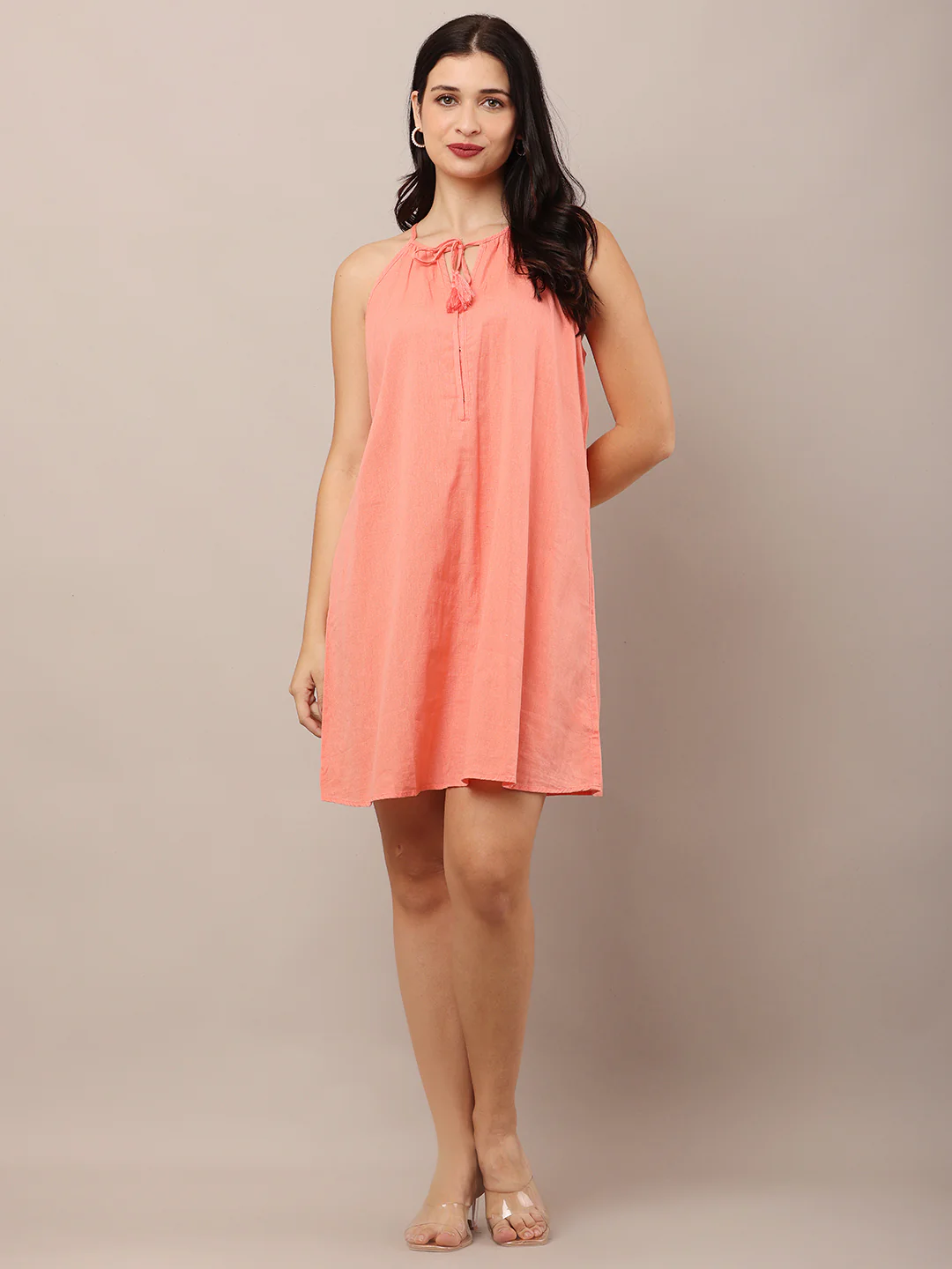 Women Pink A-Line Dress - Image 2