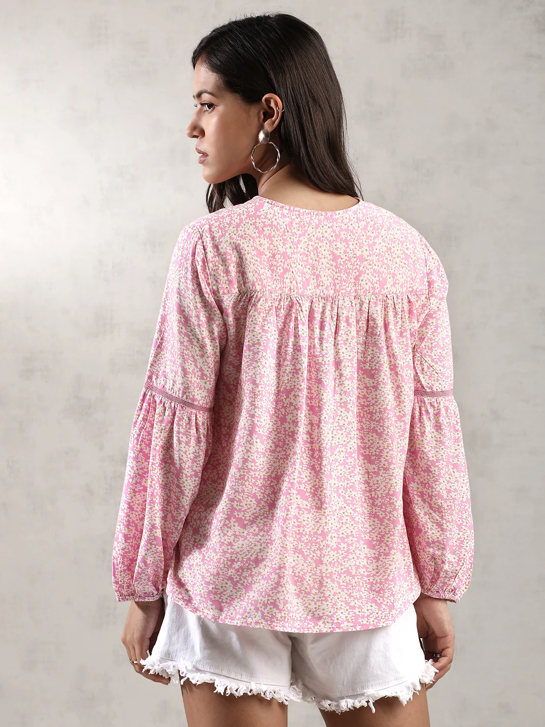 Women Pink Casual A-Line Top - Image 3