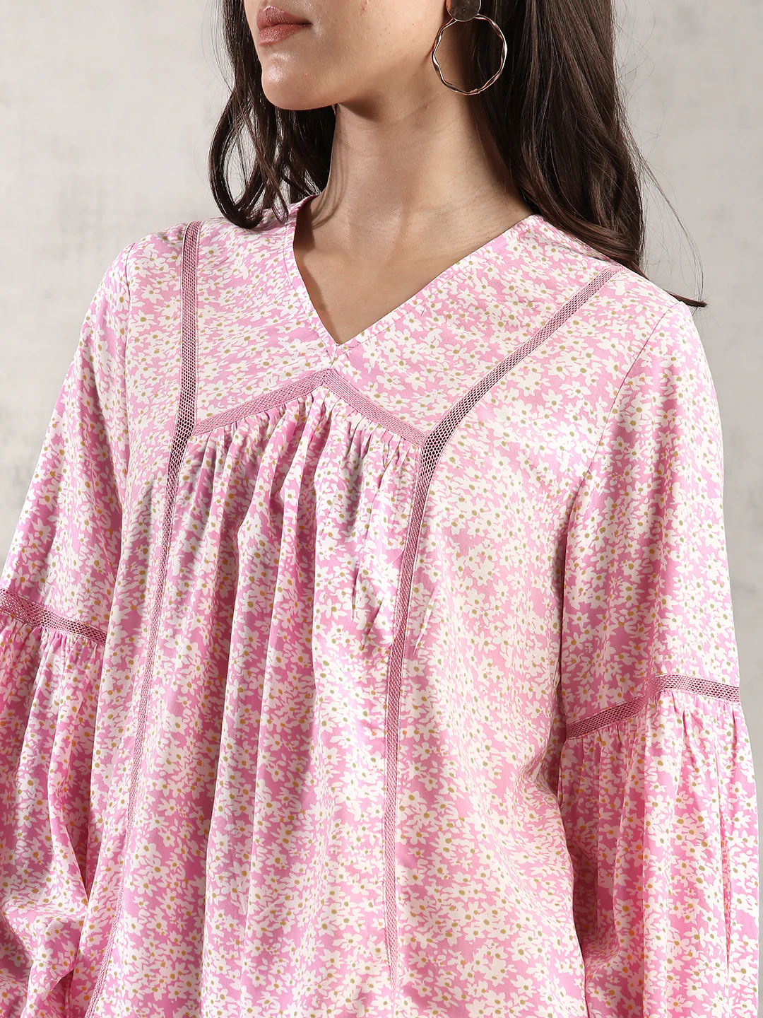 Women Pink Casual A-Line Top - Image 5