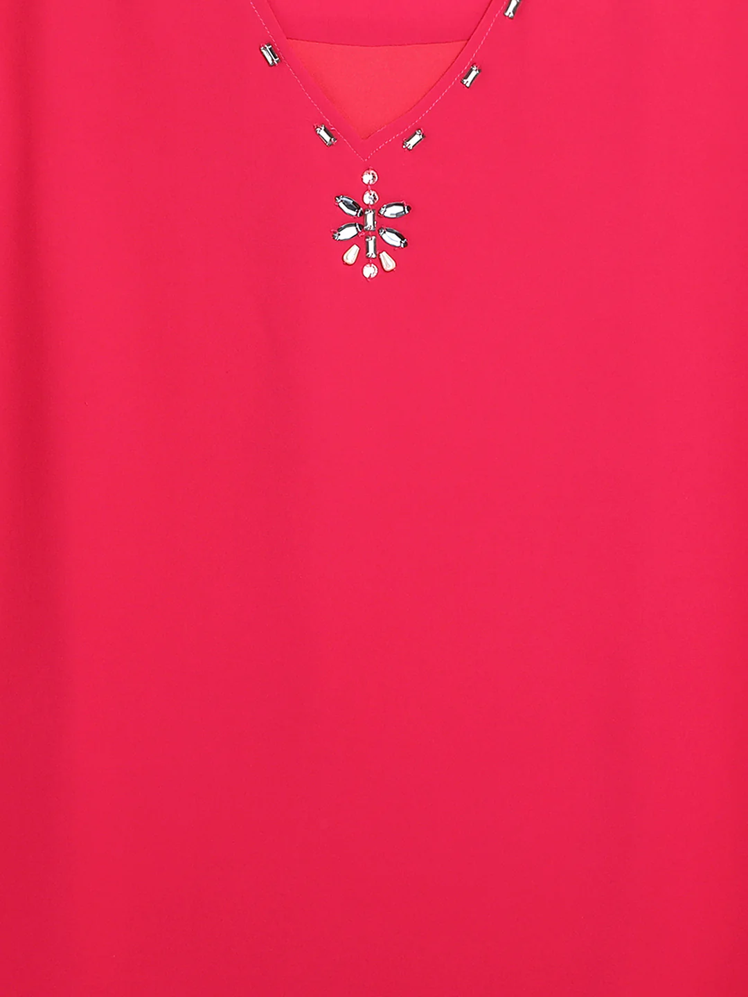 Women Pink A-Line Bell Sleeve Top - Image 6