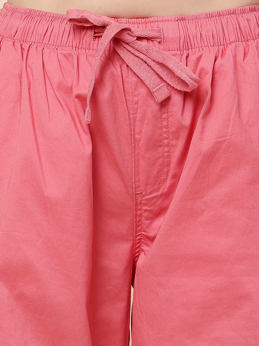 Women Pink Baggy Cargo Pants - Image 5