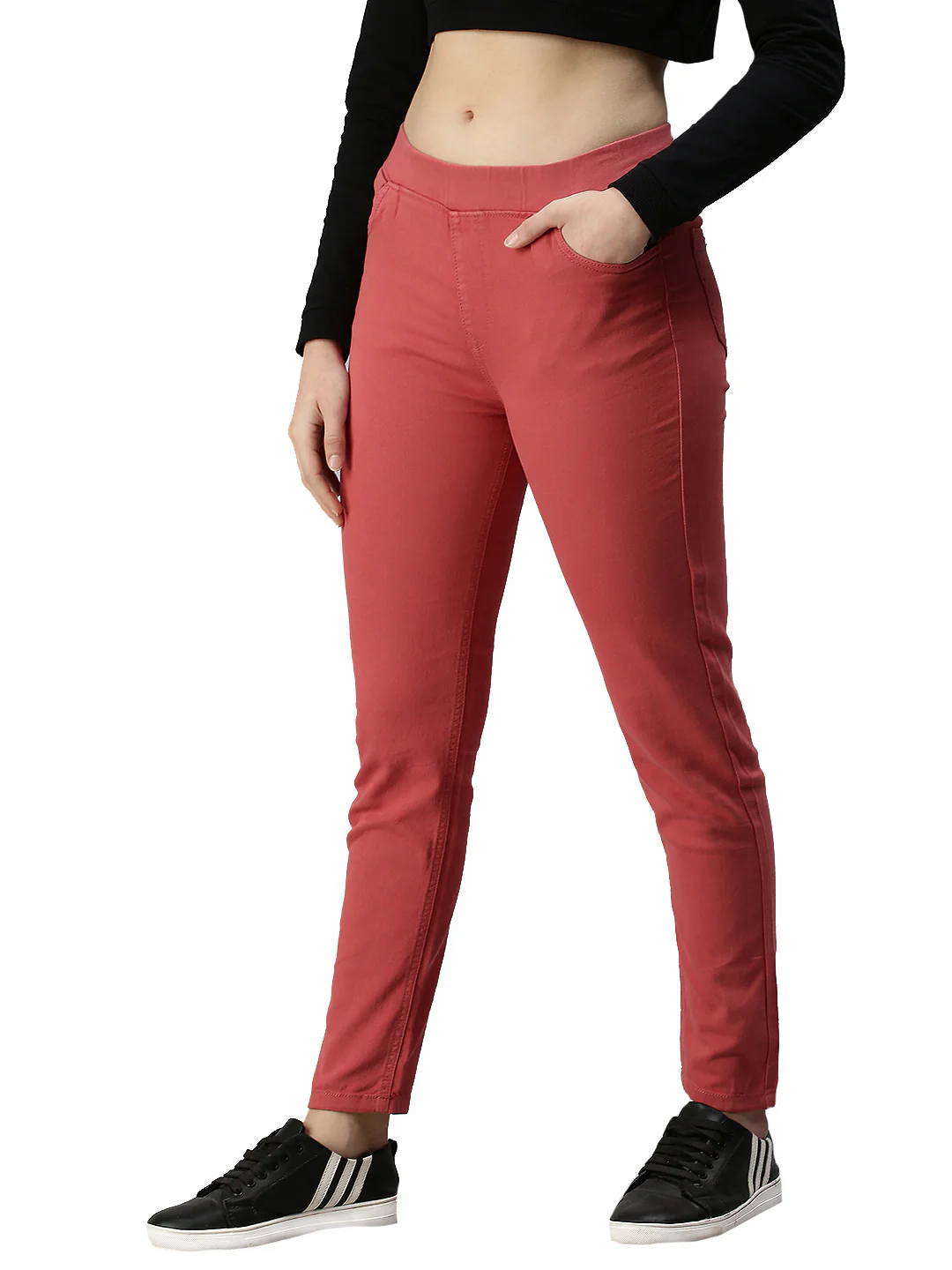 Women Pink Casual Legging - Image 2