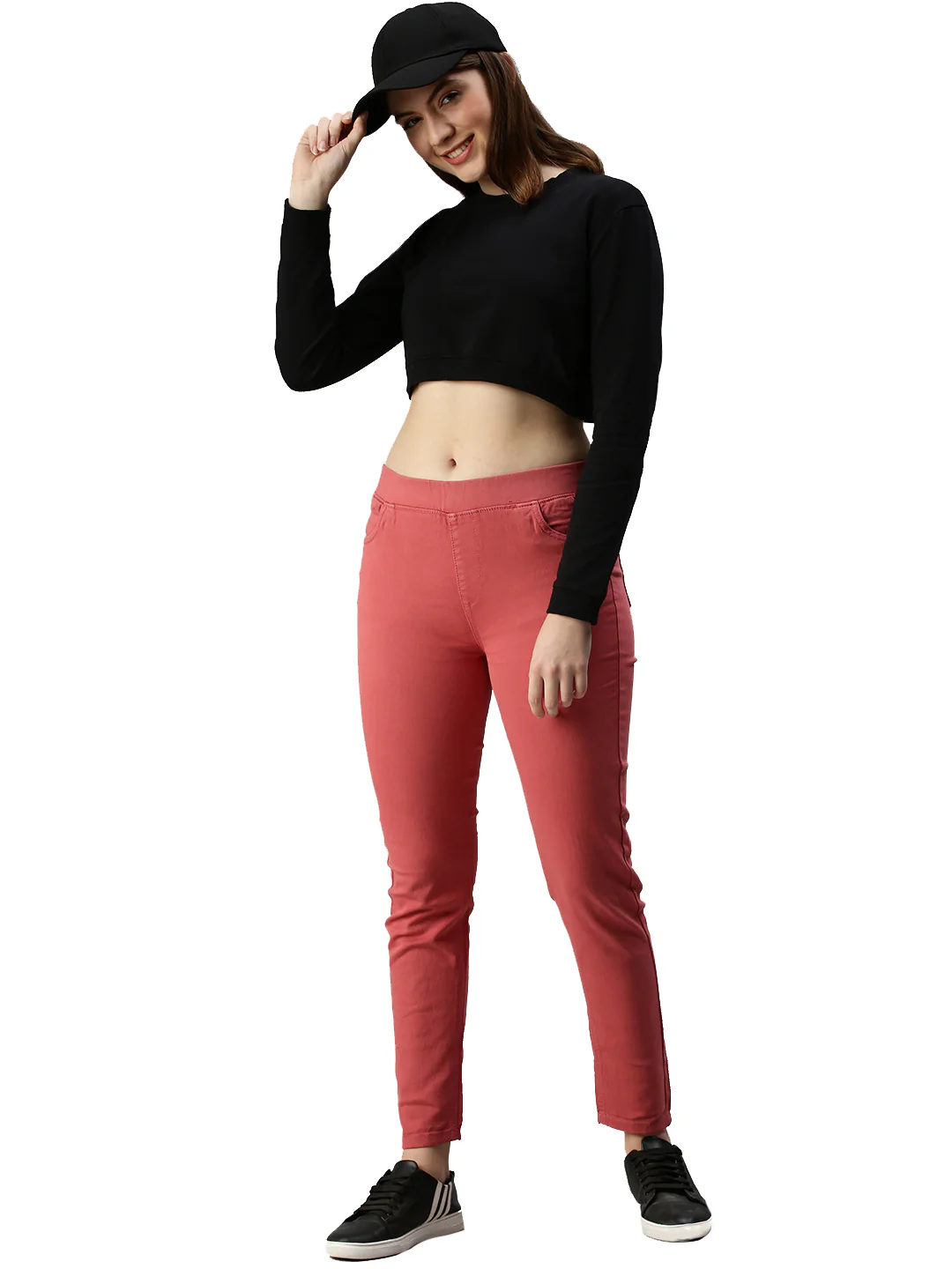 Women Pink Casual Legging - Image 4