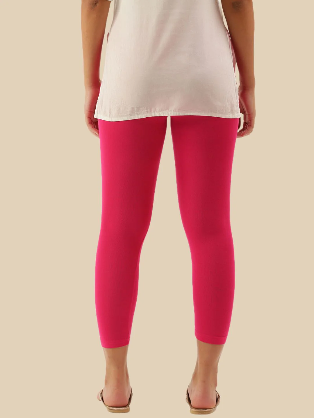 Women Pink Casual Leggings - Image 4
