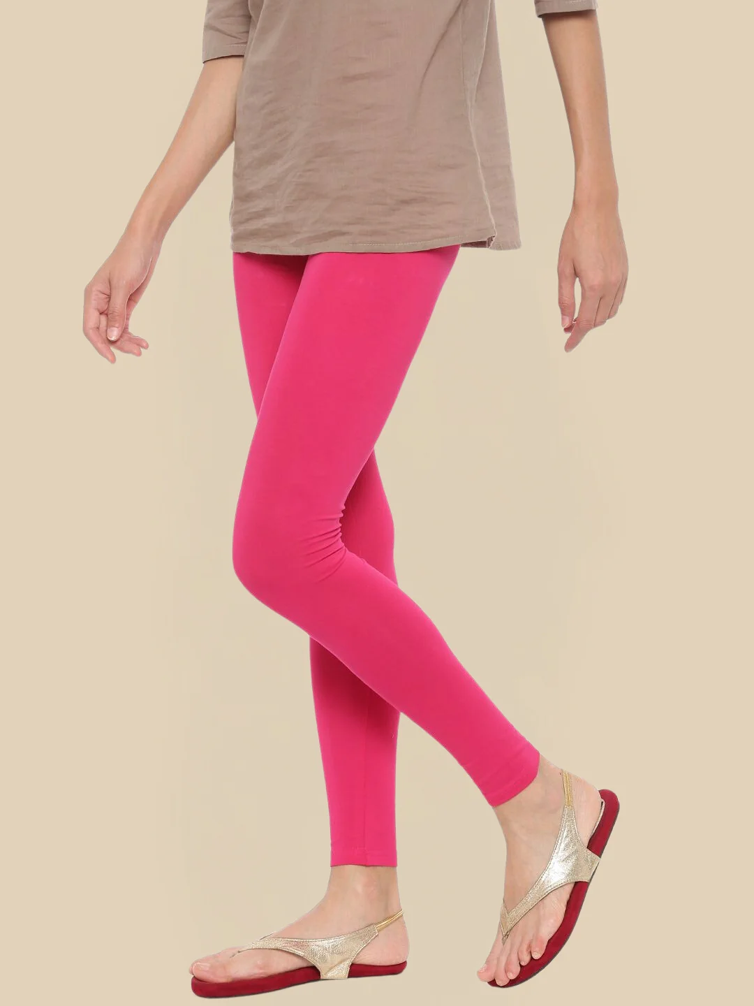 Women Pink Casual Leggings - Image 2