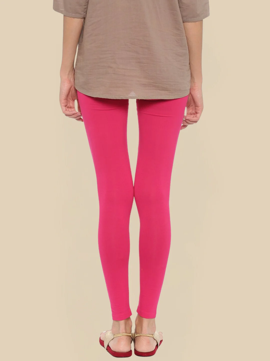 Women Pink Casual Leggings - Image 3