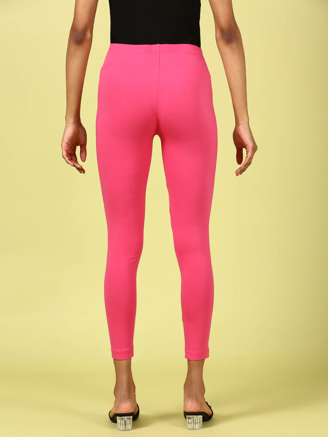 Women Pink Casual Leggings - Image 3