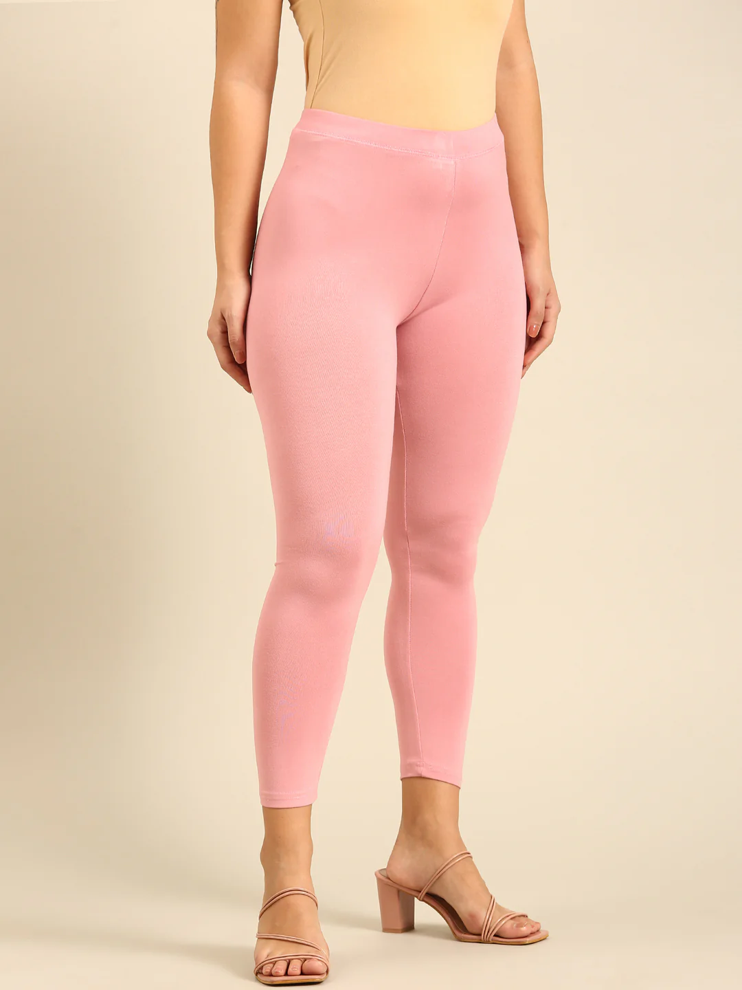 Women Pink Casual Leggings - Image 4
