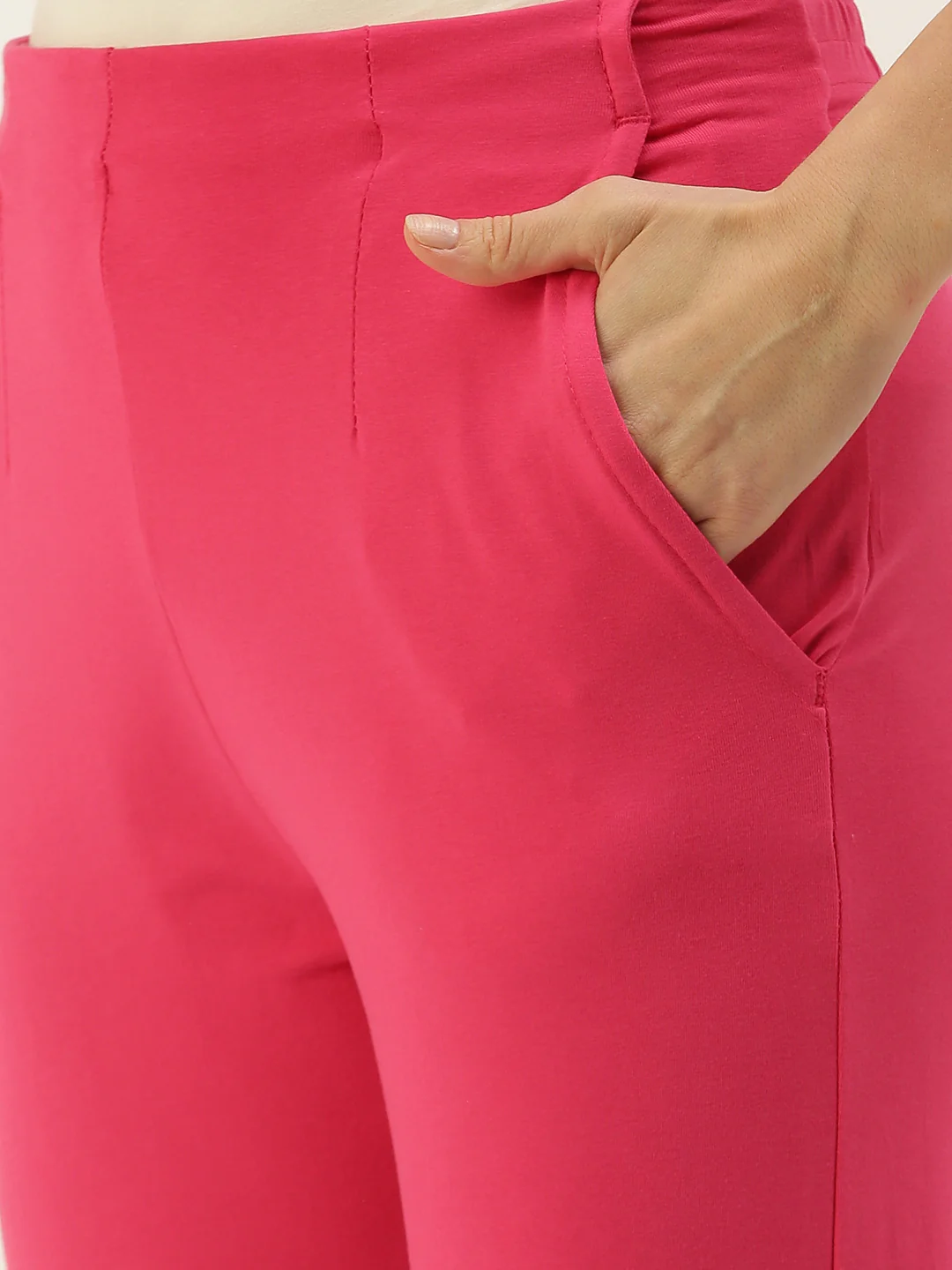 Women Pink Casual Pants - Image 5