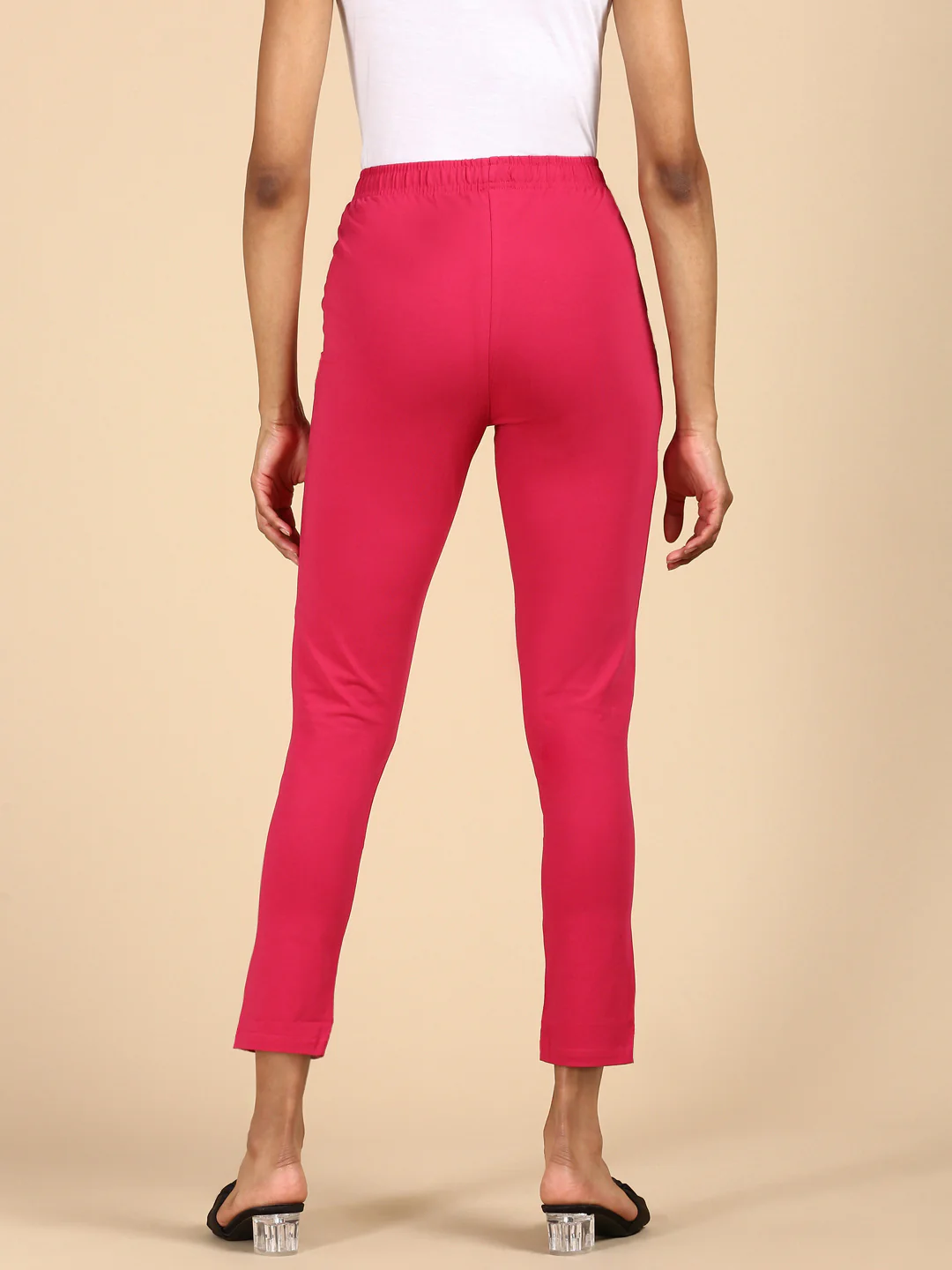 Women Pink Casual Pants - Image 4