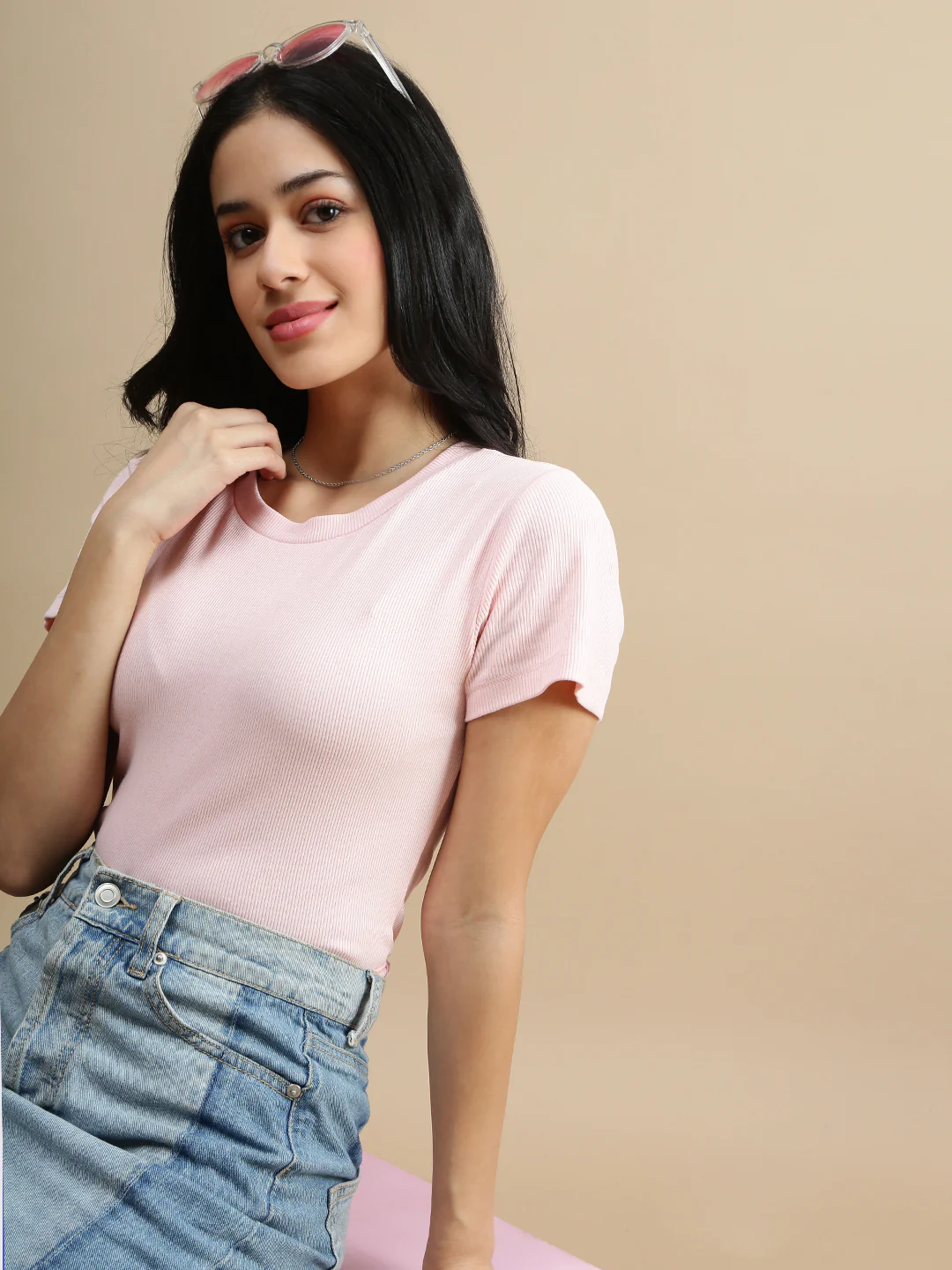 Women Pink Casual Top - Image 3