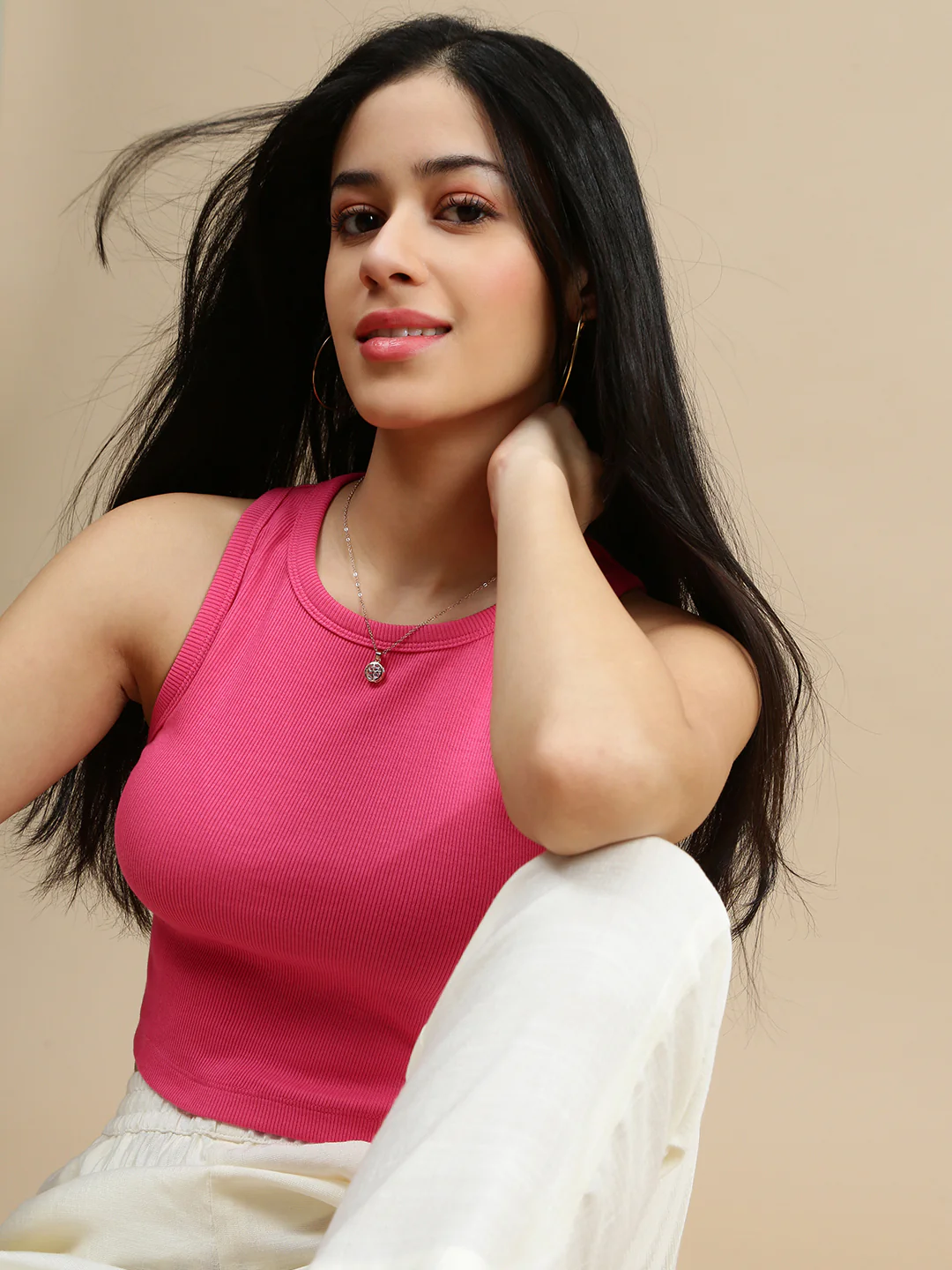 Women Pink Casual Top - Image 3