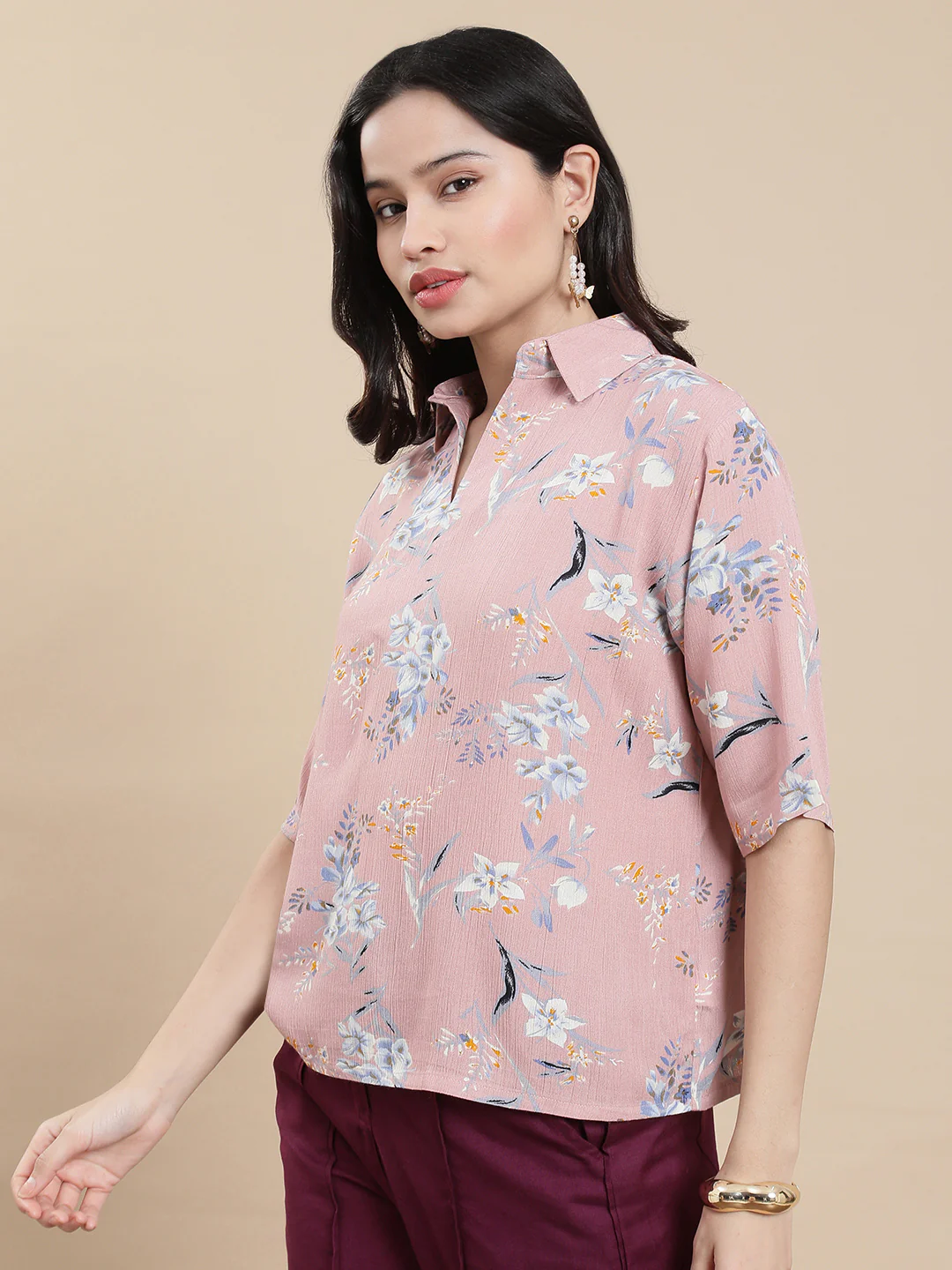 Women Pink Casual Top - Image 4