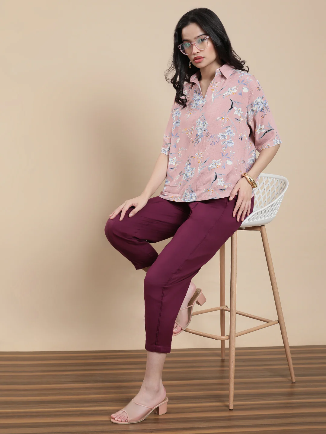 Women Pink Casual Top - Image 5