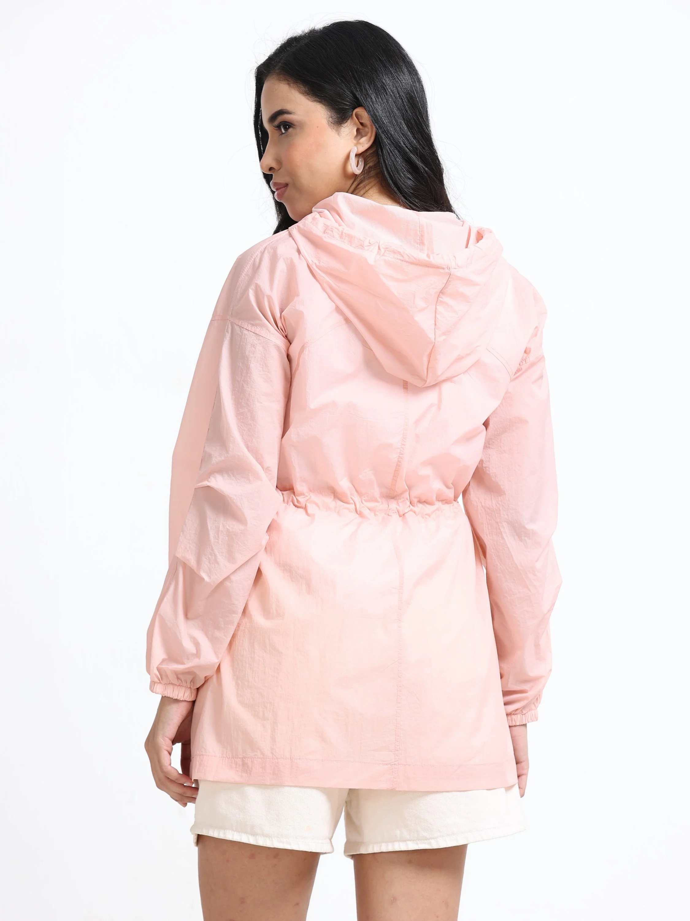 Women Pink Comfort Hooded Jacket - Image 3