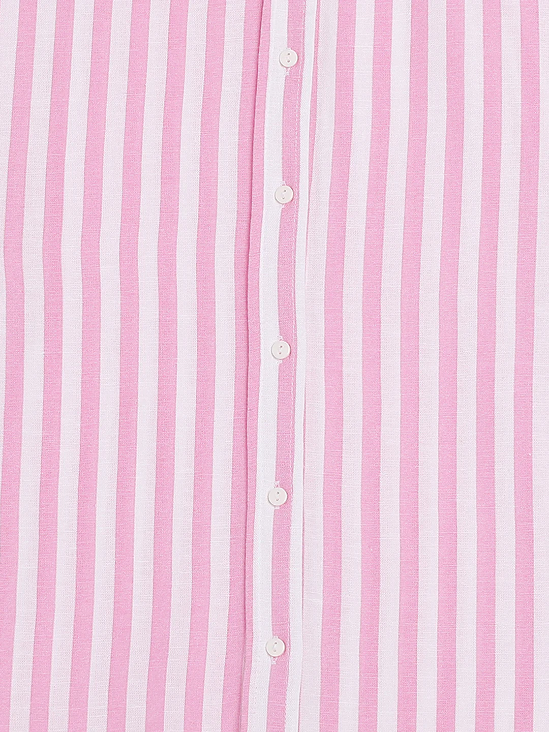 Women Pink Comfort Fit Striped Shirt - Image 7