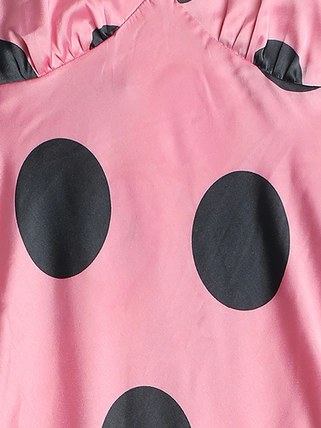 Women Pink Polka Dot Maxi Dress - Image 8