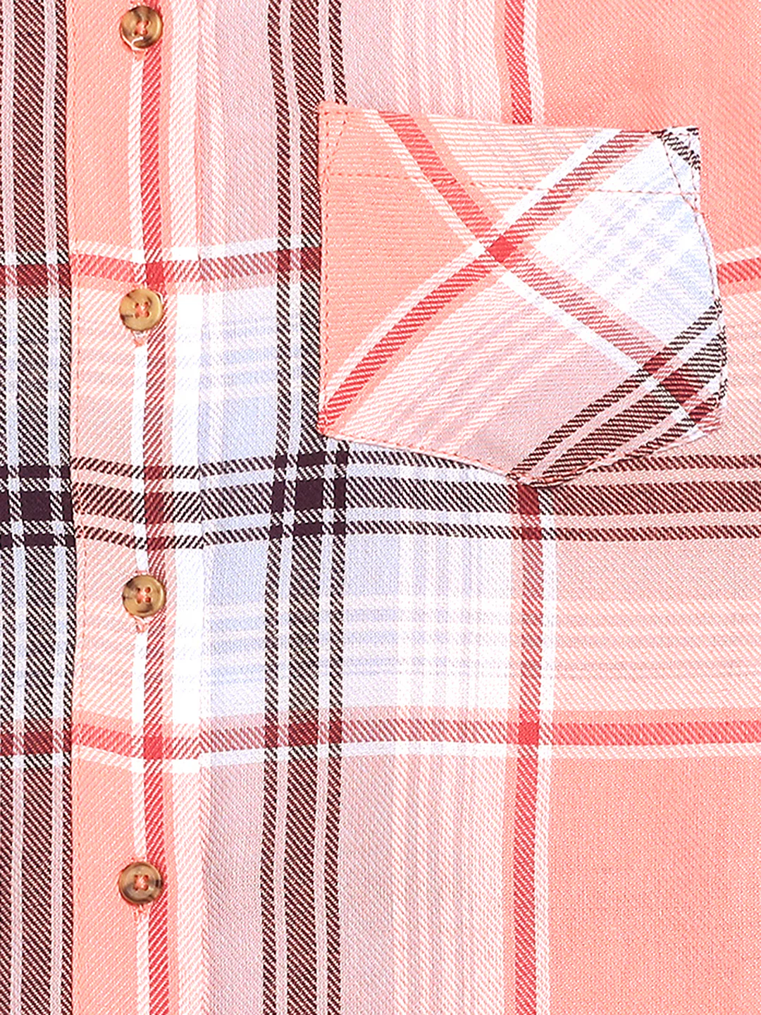 Women Pink Checked Cropped Shirt - Image 8