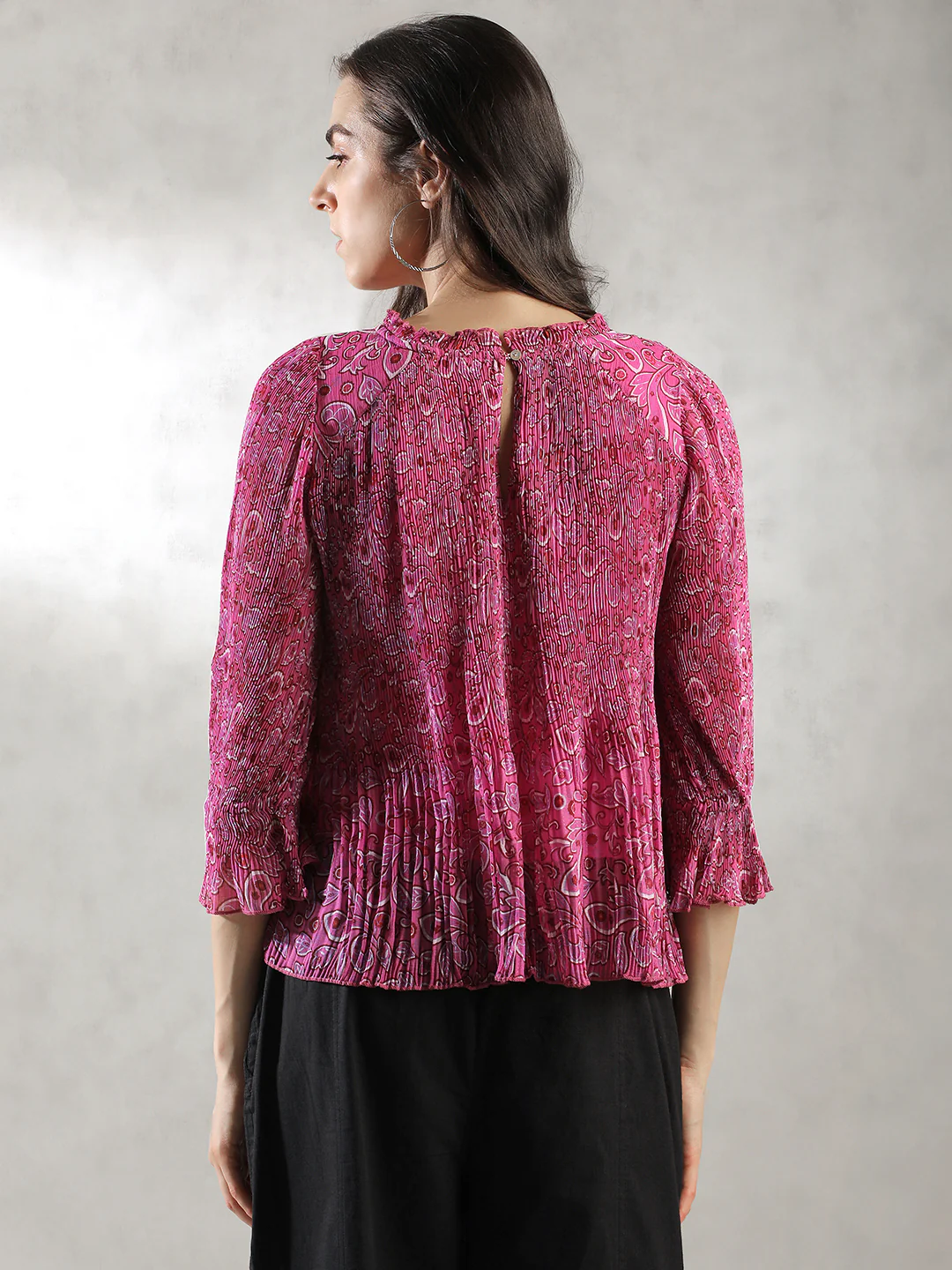 Women Pink Printed Summer Top - Image 4