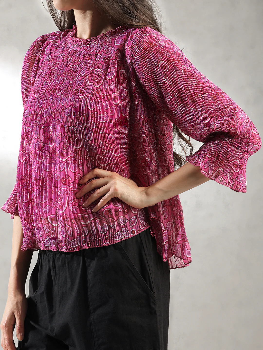 Women Pink Printed Summer Top - Image 6