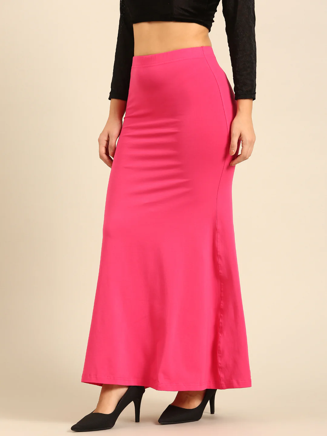 Women Pink Saree Shapewear - Image 3
