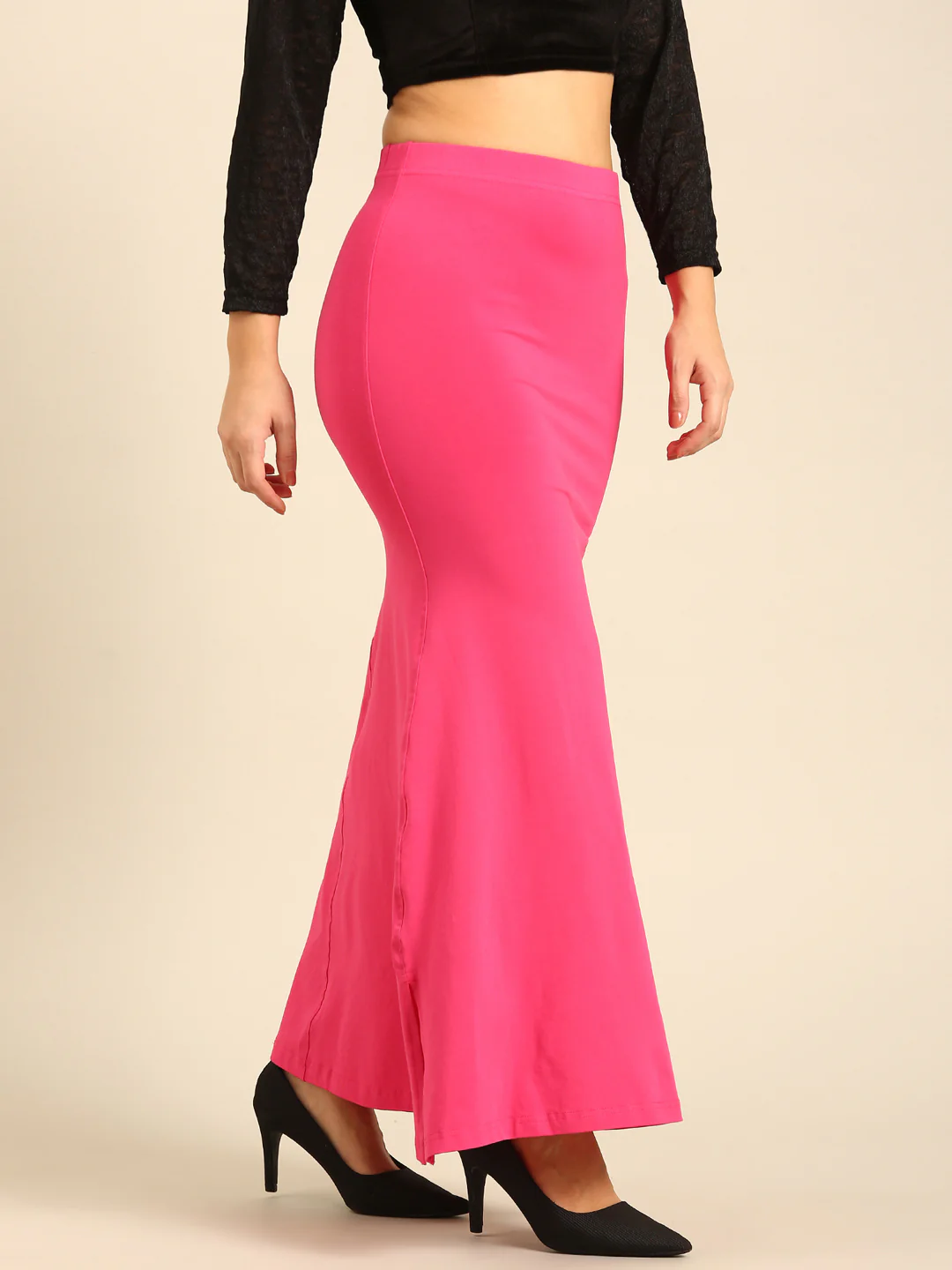 Women Pink Saree Shapewear - Image 4