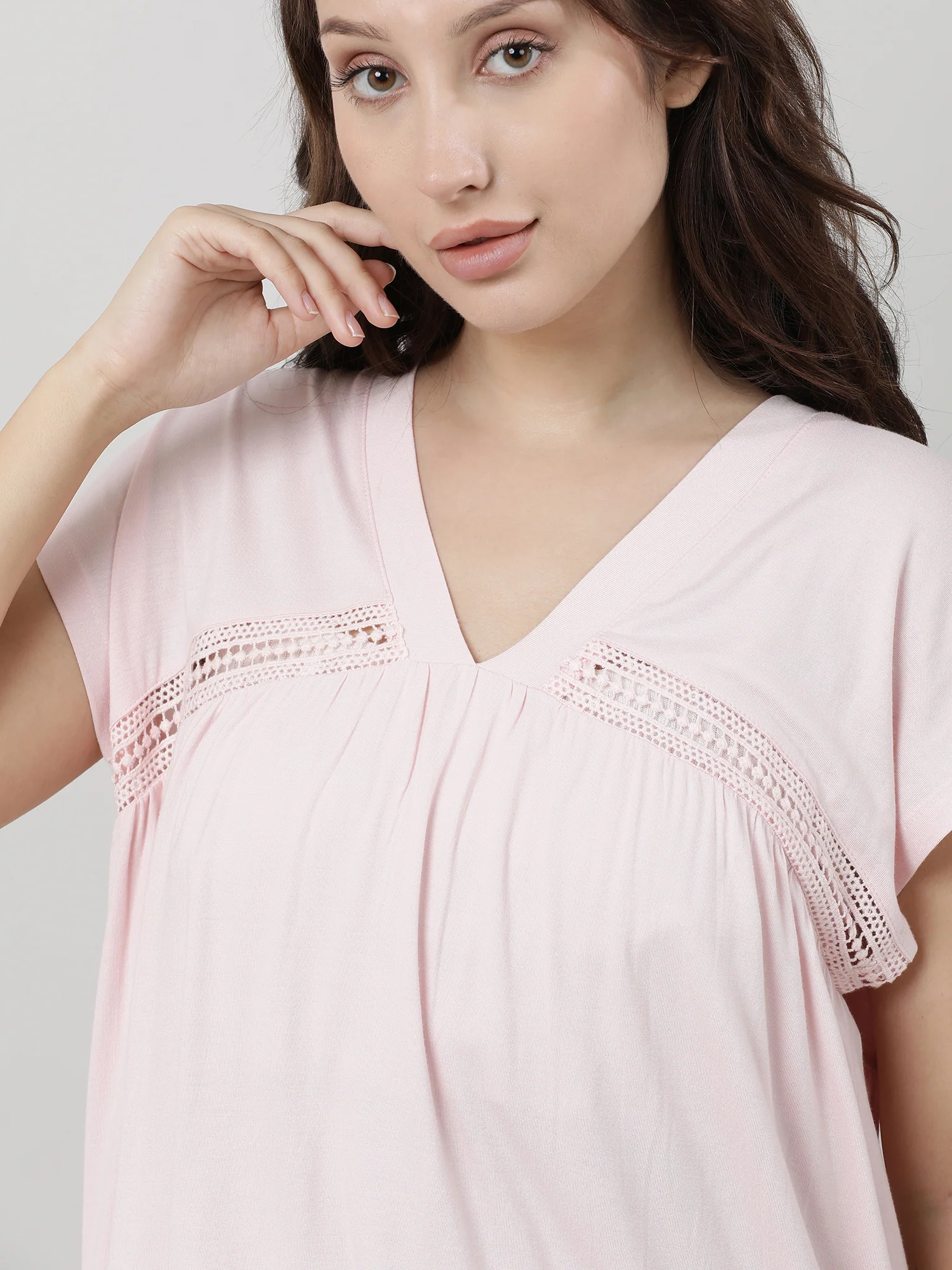 Women Pink Short Sleeves T shirt - Image 5