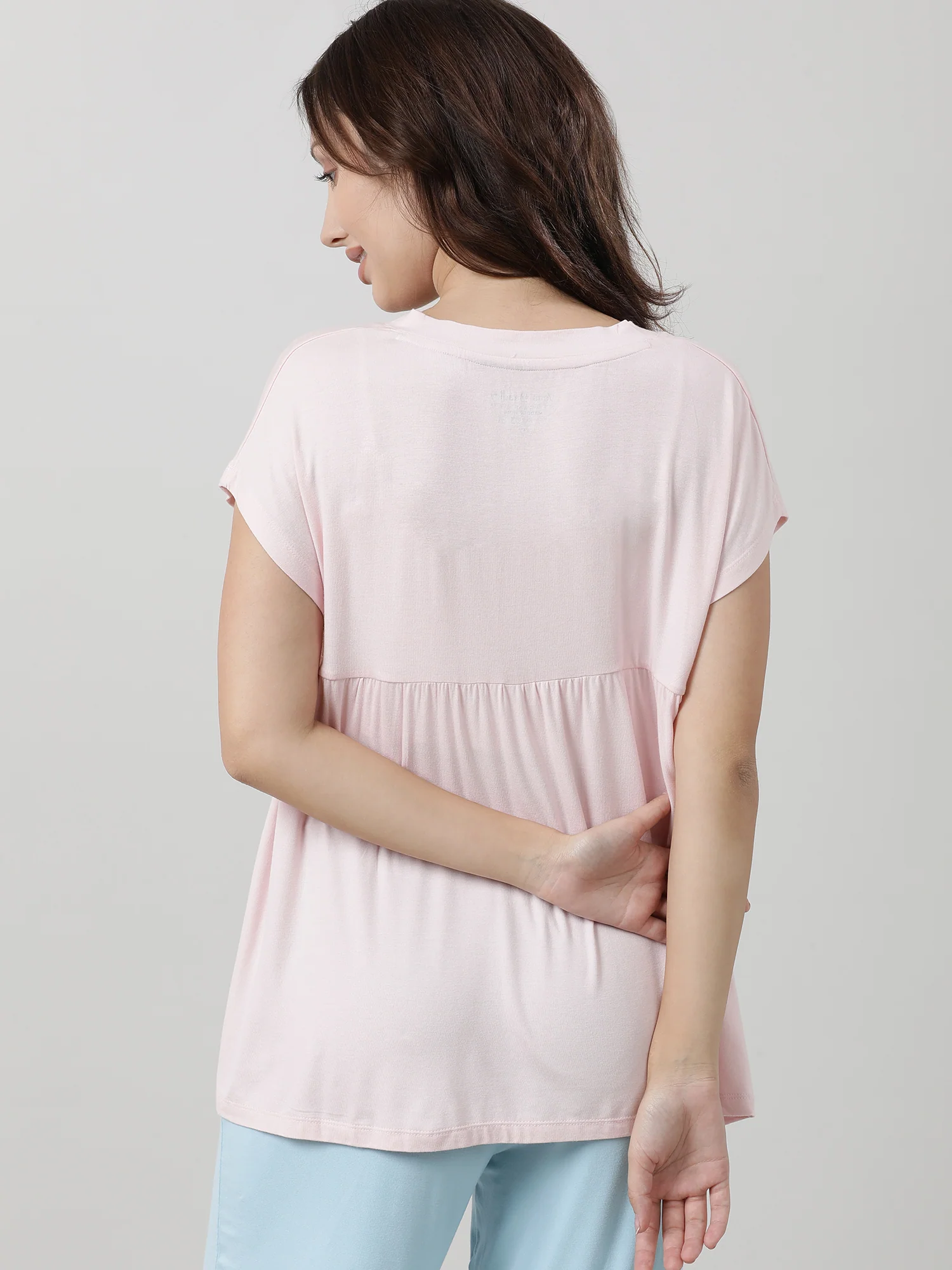 Women Pink Short Sleeves T shirt - Image 6