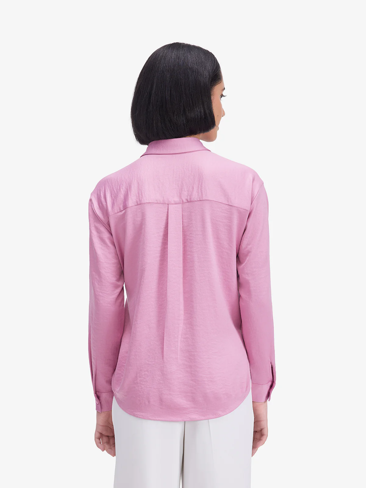 Women Pink Side Knot Detail Shirt - Image 2