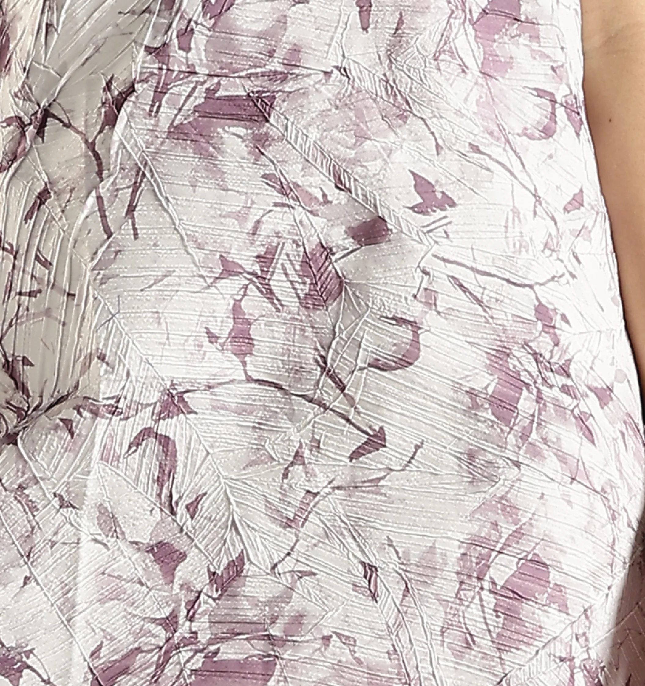 Women Pink & White Textured Short Dress - Image 3