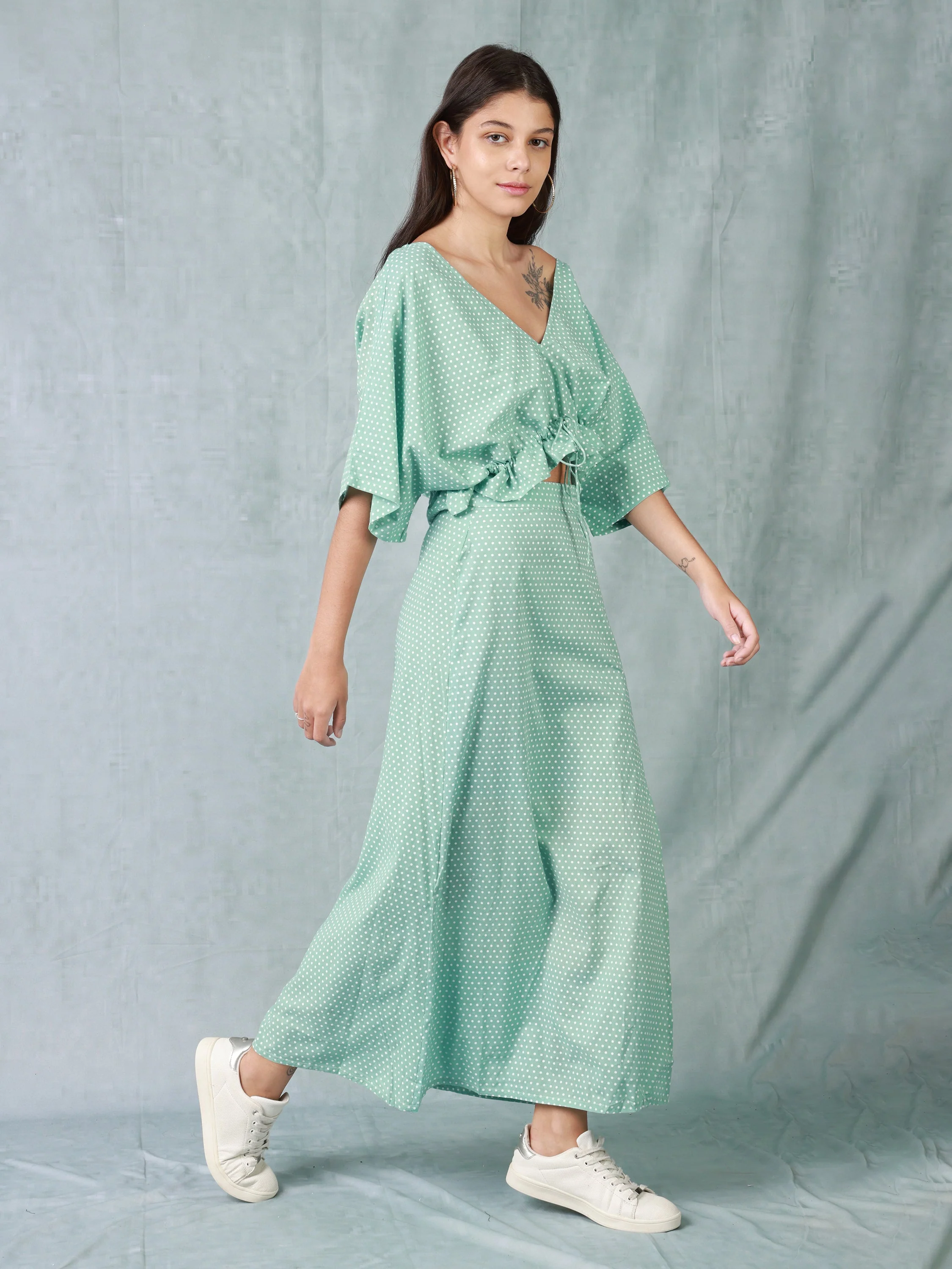Women Polka Dot Co-ord Set - Image 3