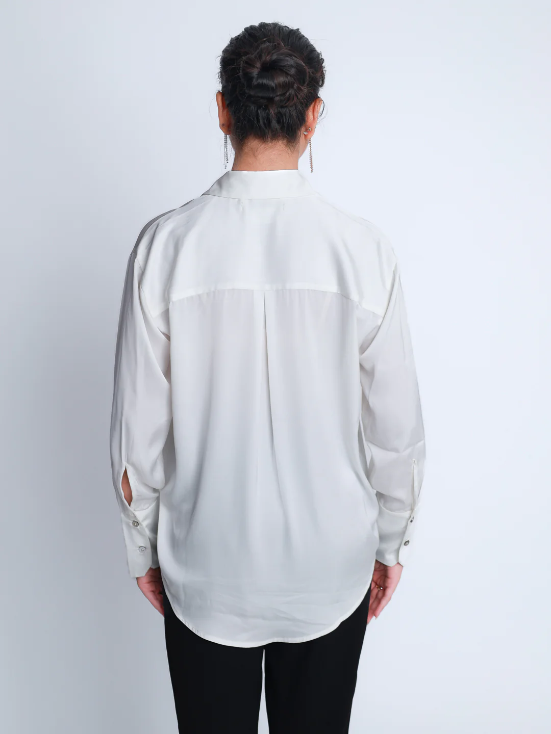 Women Premium Satin Party Wear Shirt - Image 4