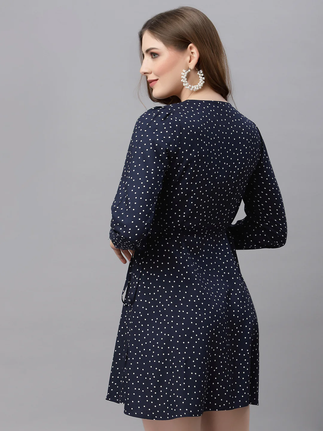 Women Printed Wrap Dress - Image 2