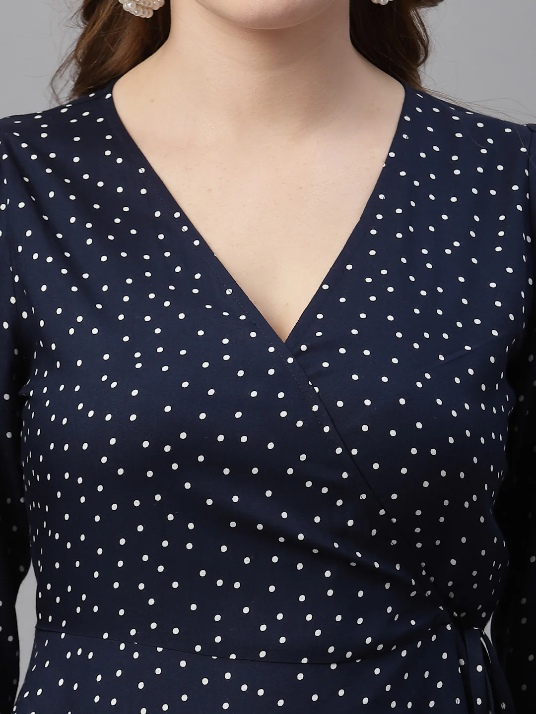 Women Printed Wrap Dress - Image 6