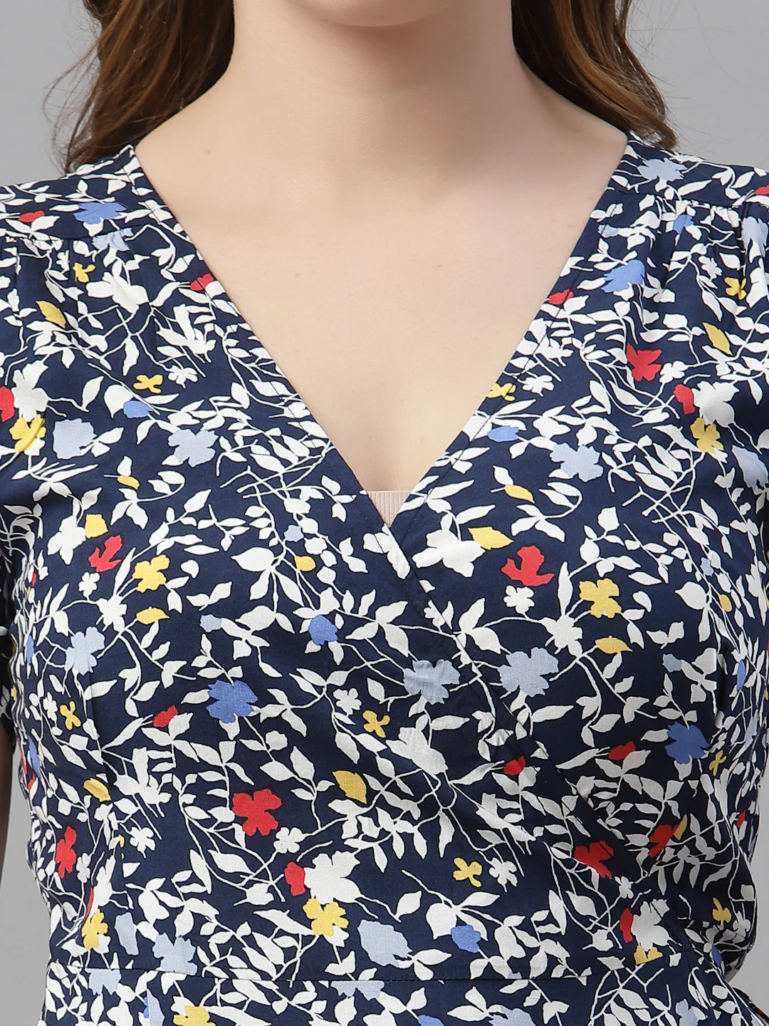 Women Printed Wrap Dress - Image 6
